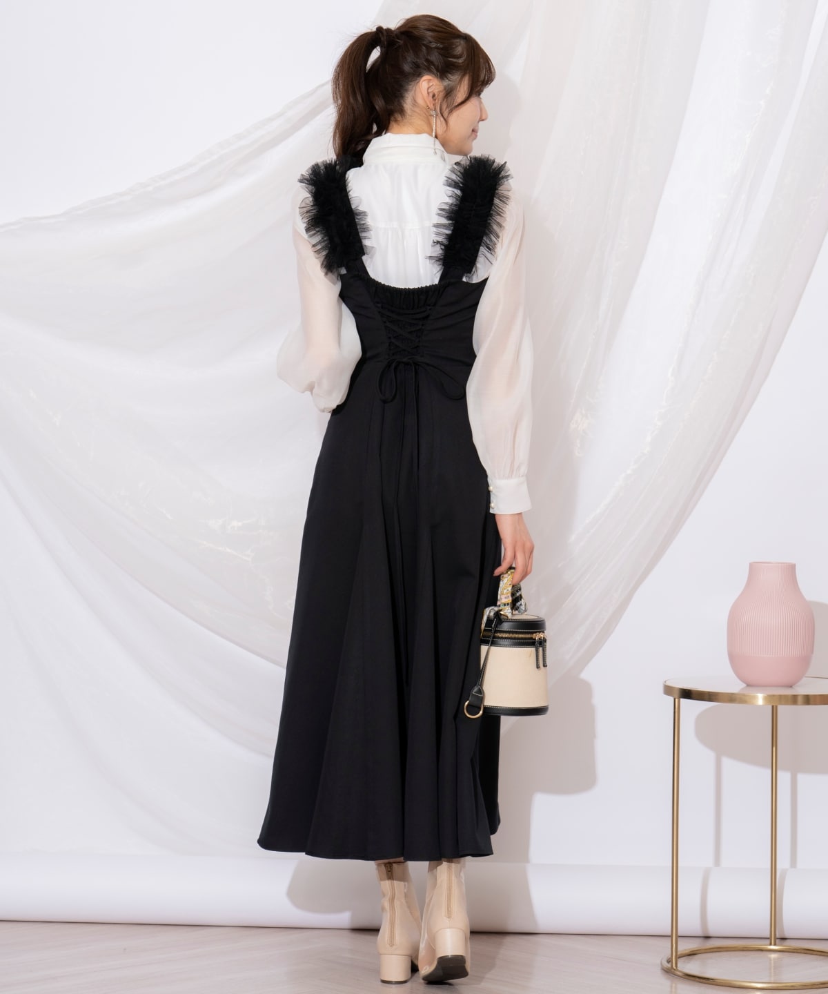 チュールフリルマーメイドジャンスカ