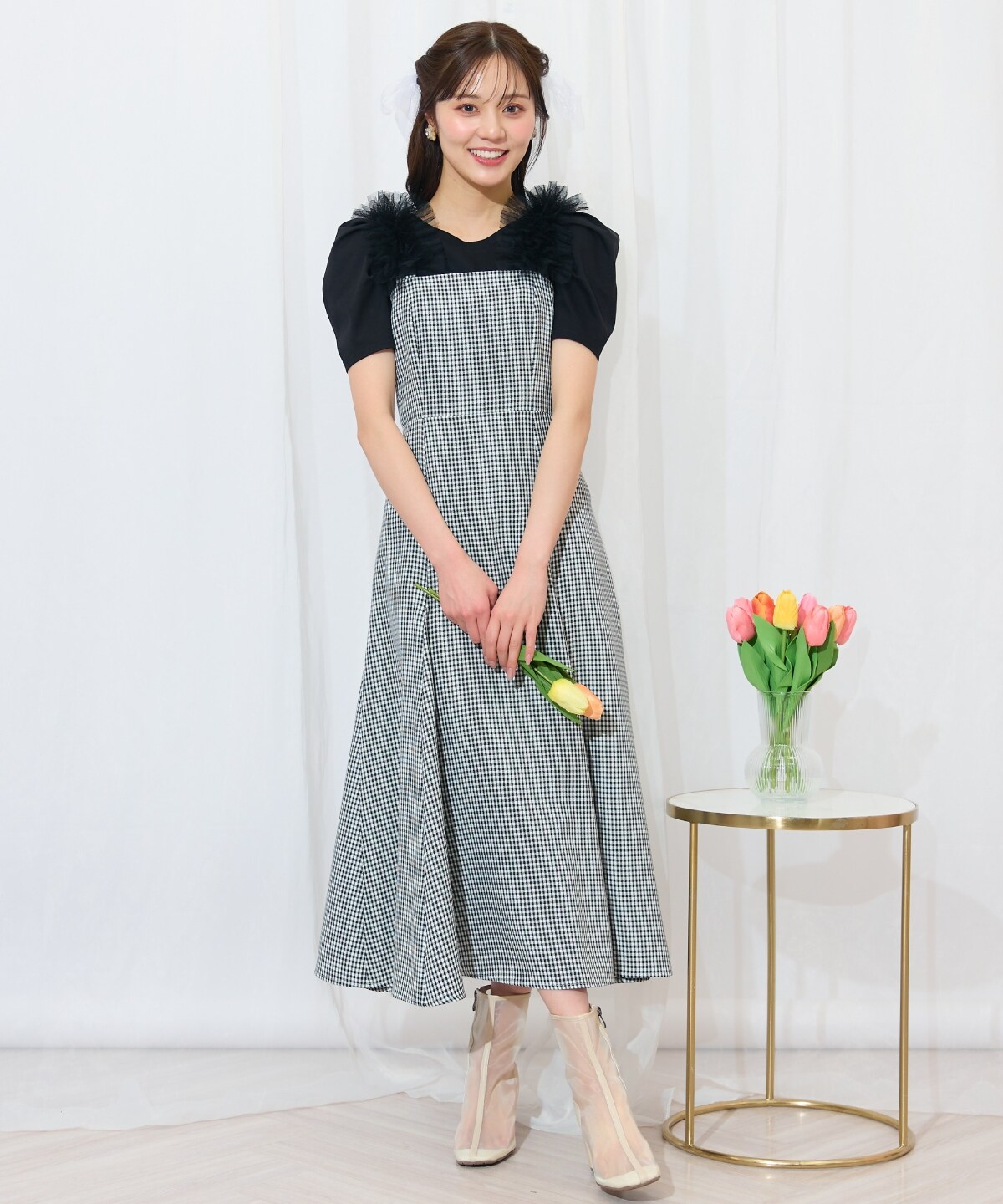 チュールフリルマーメイドジャンスカ