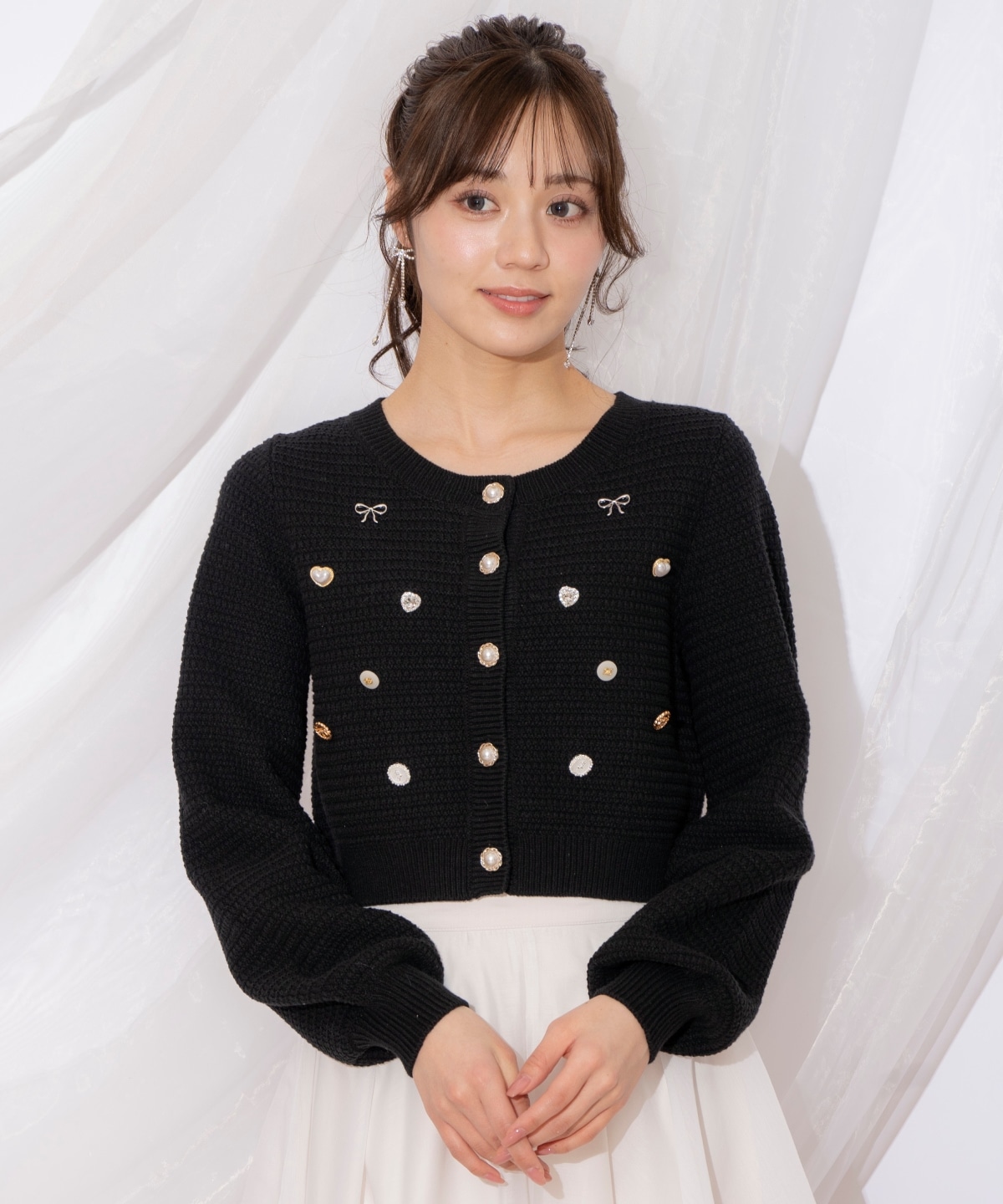 シャイニービジューカーディガン