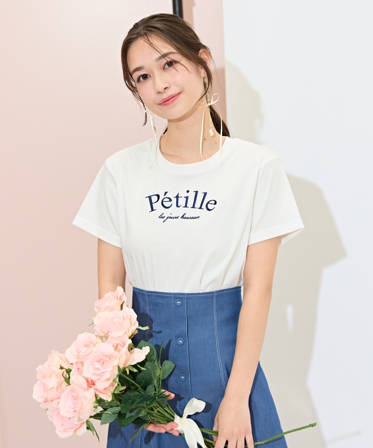 PetilleクルーネックTシャツ