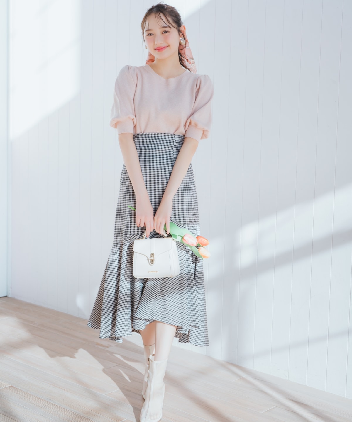 2WAYリボンラメニットプルオーバー