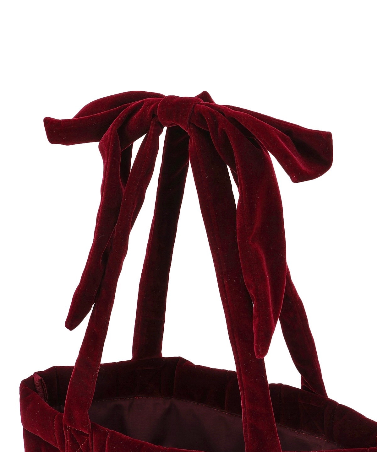 ショルダーリボンベロアトート