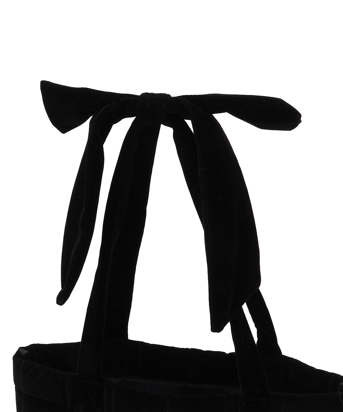 ショルダーリボンベロアトート