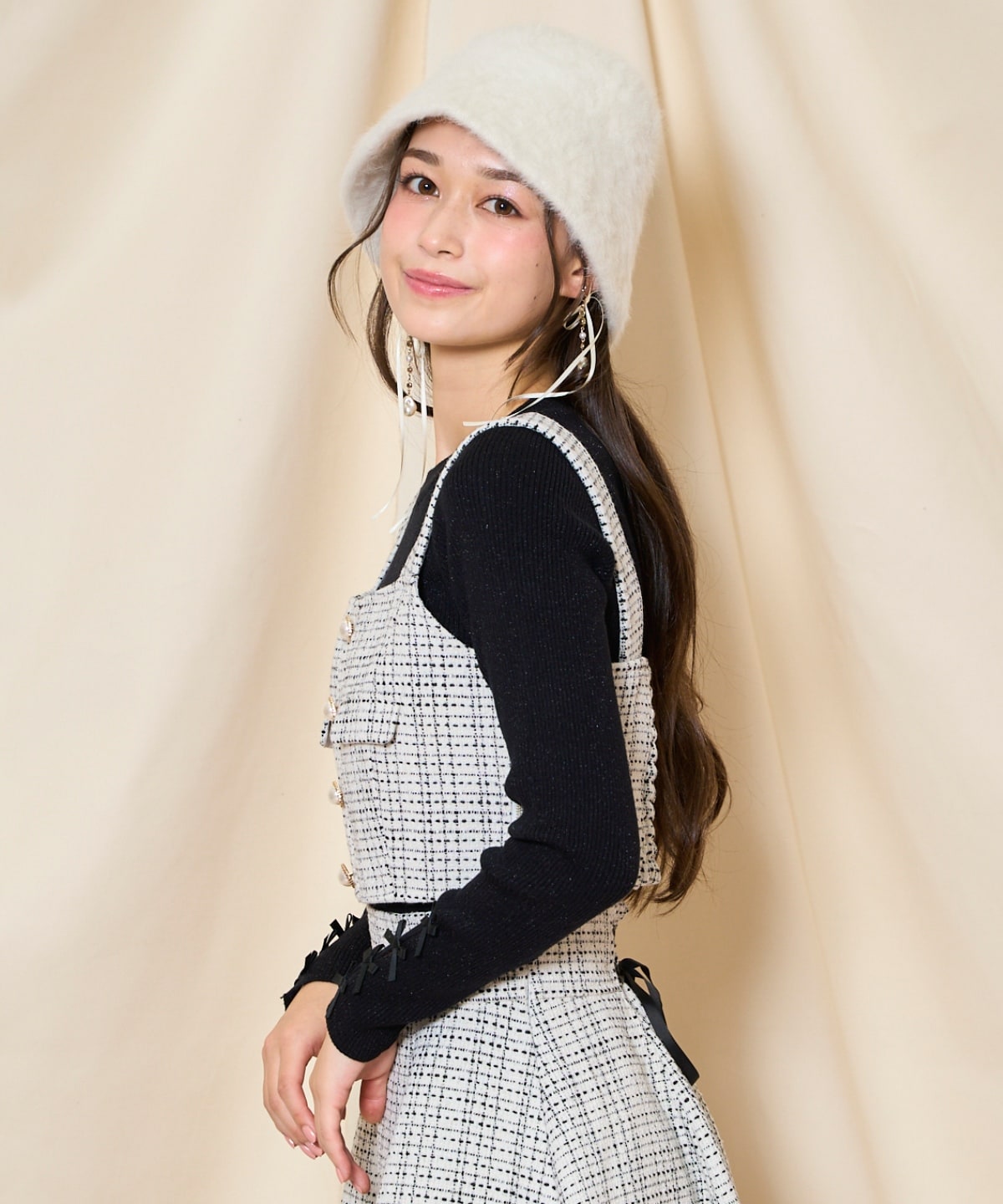 【ツイードセットアップシリーズ】ツイードビスチェ