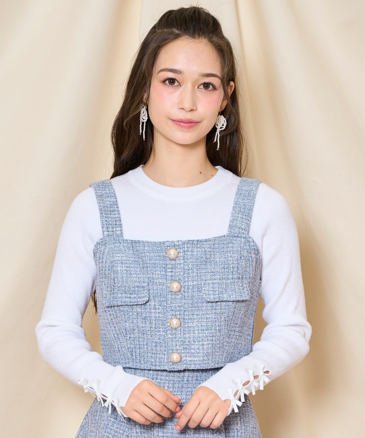 【ツイードセットアップシリーズ】ツイードビスチェ