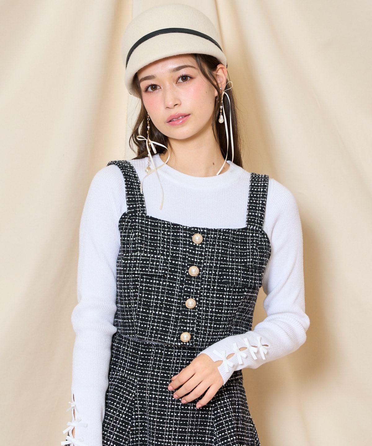 【ツイードセットアップシリーズ】ツイードビスチェ