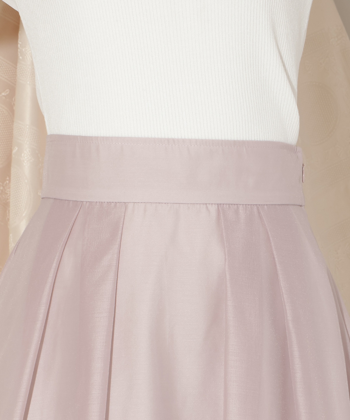 オーガンジータックフレアスカート