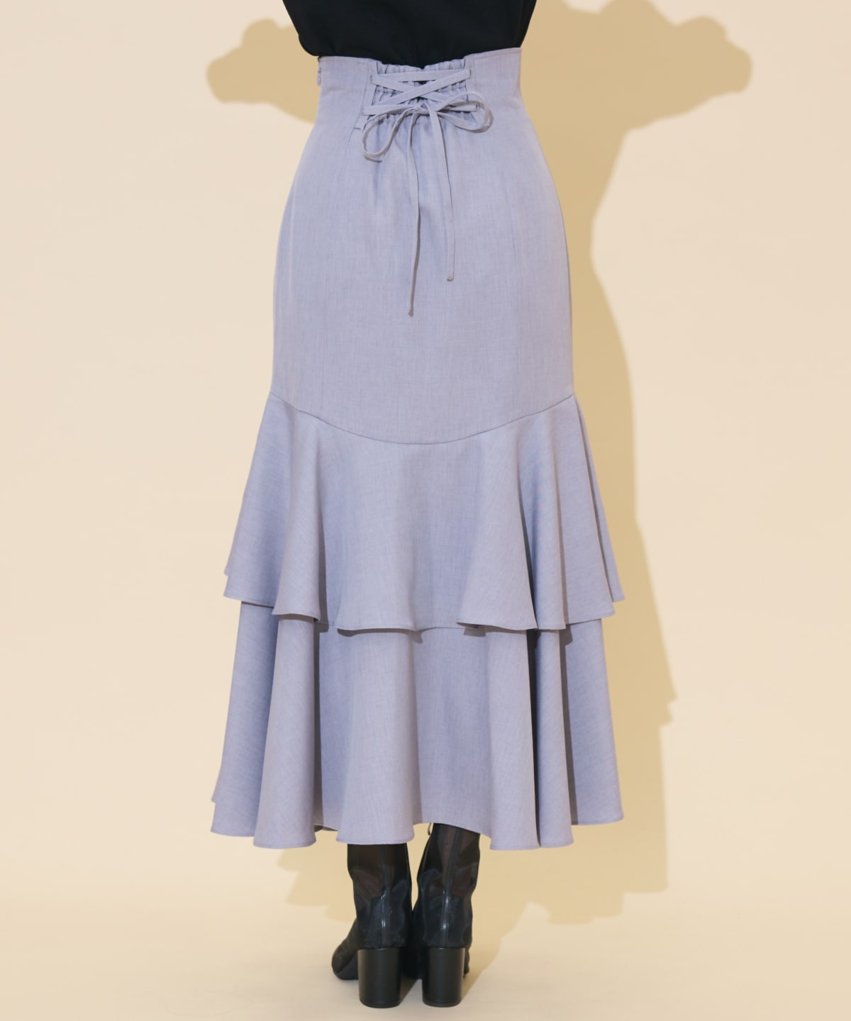 アシメレイヤードハイウエストスカート