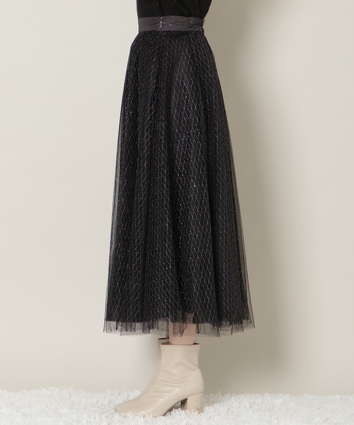 【12/5(fri)10時発売】ラメチュールボリュームスカート