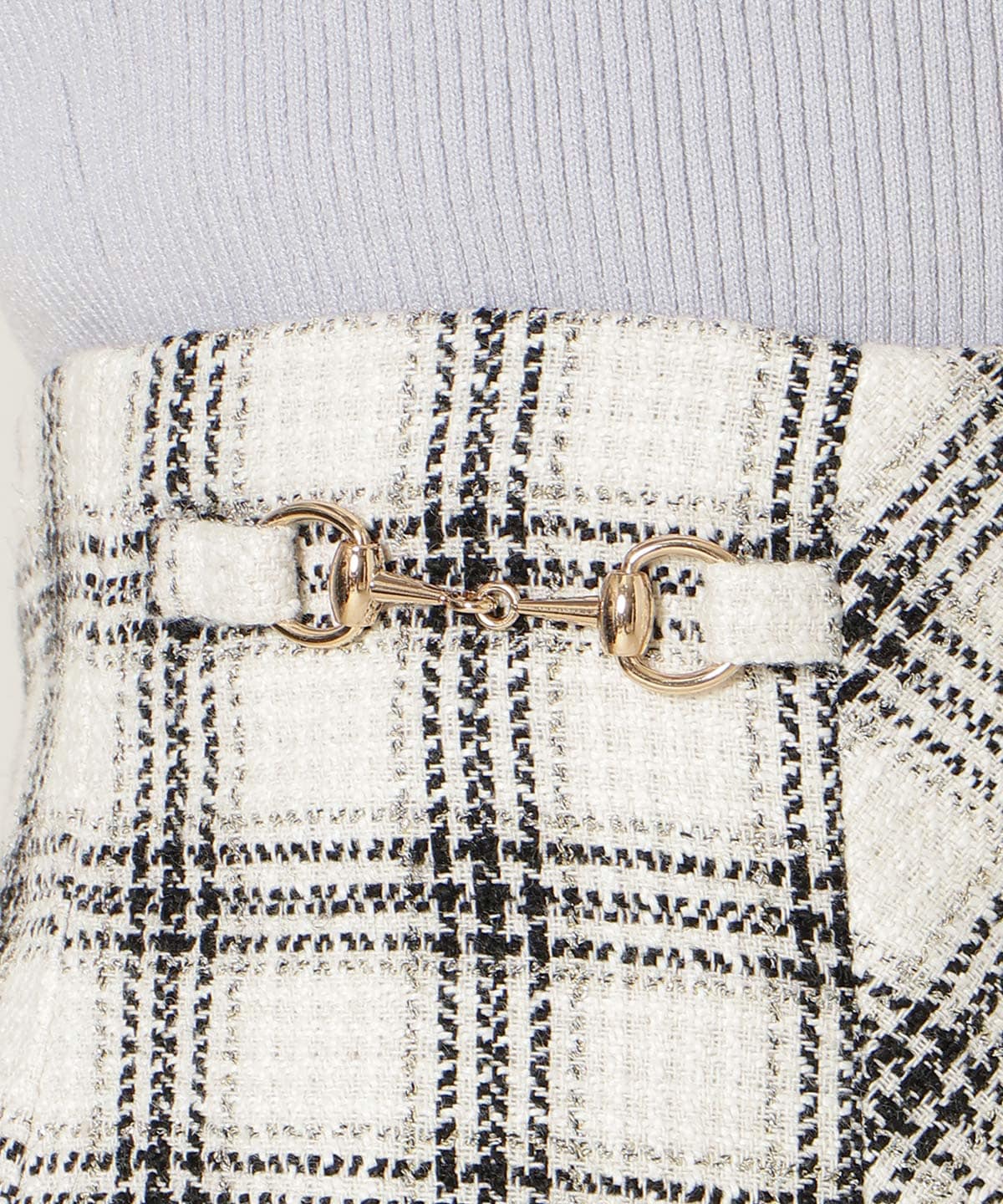 ビットデザインツイードミニスカート