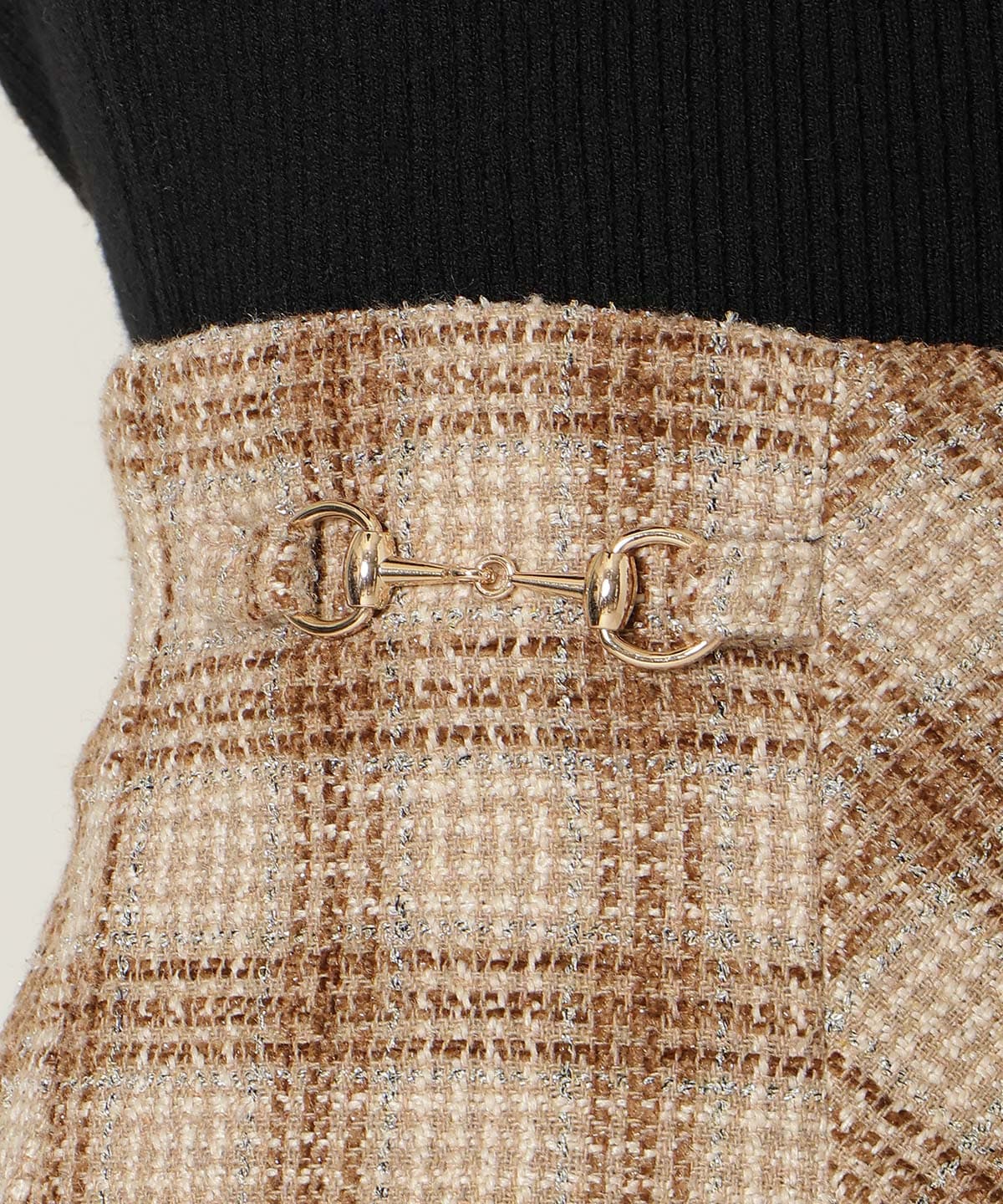 ビットデザインツイードミニスカート