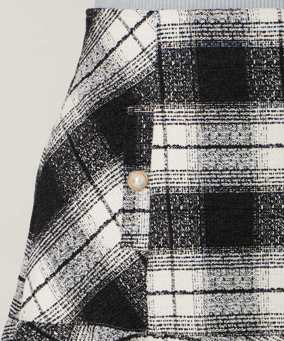 ヘムフレアツイードミニスカート