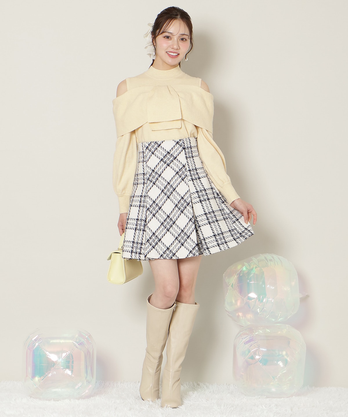 【1/1(thu)10時発売 New Year's Item】ボックスプリーツミニスカート