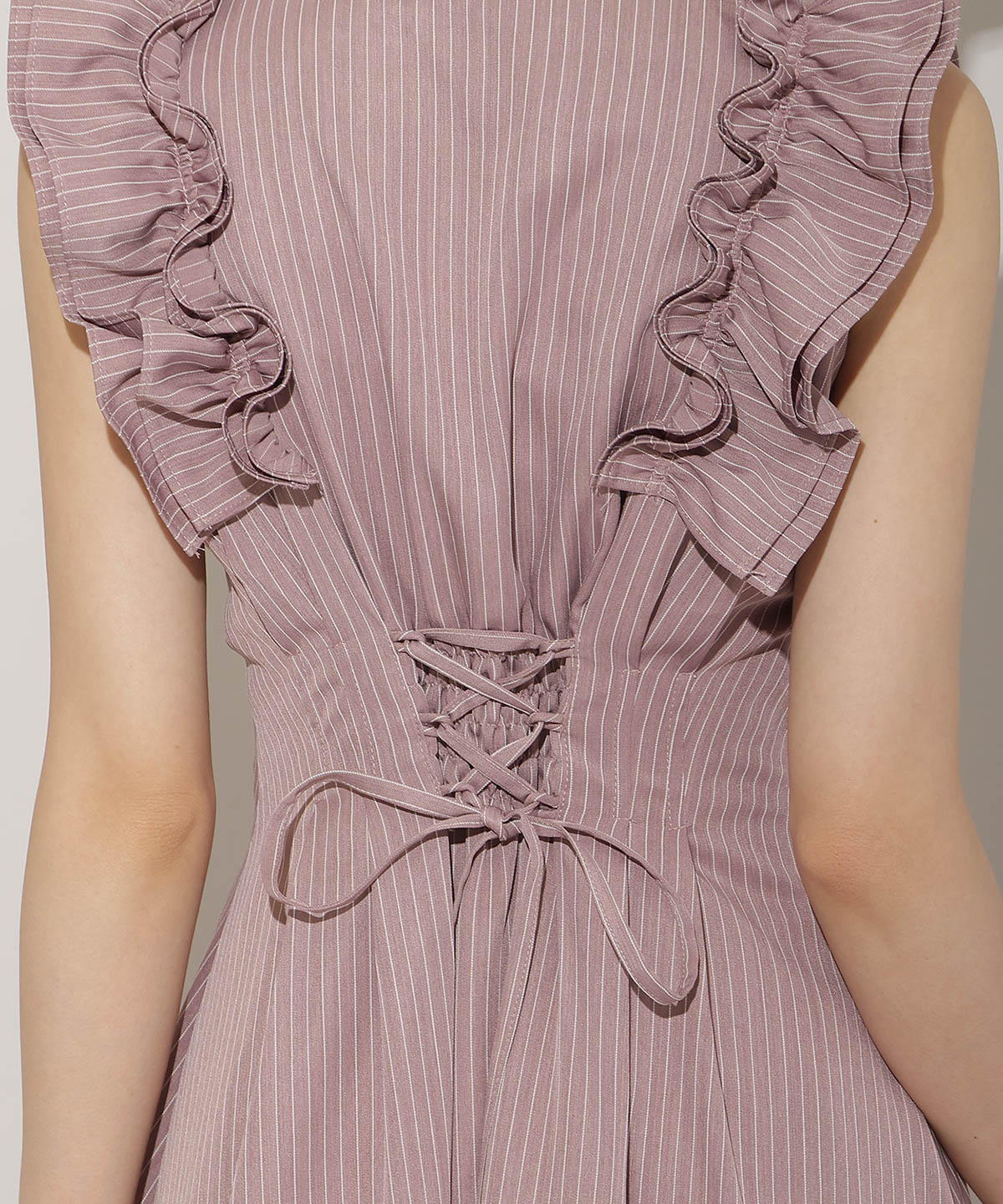 willselection ペタルフリルリボンタイシャツワンピース ピンク willselection ペタルフリルリボンタイシャツワンピース ピンク