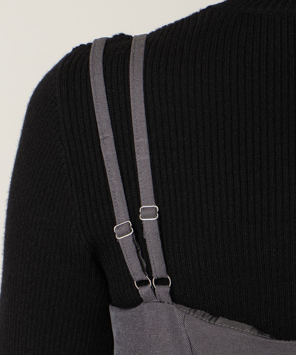 ダブルストラップアシンメトリーワンピース