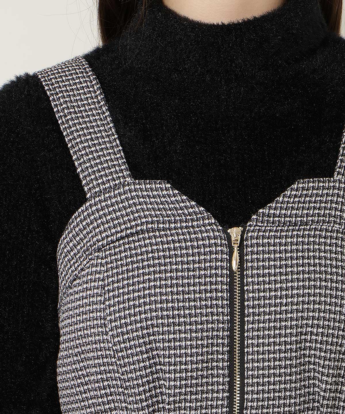 ZIPデザインフレアジャンスカ