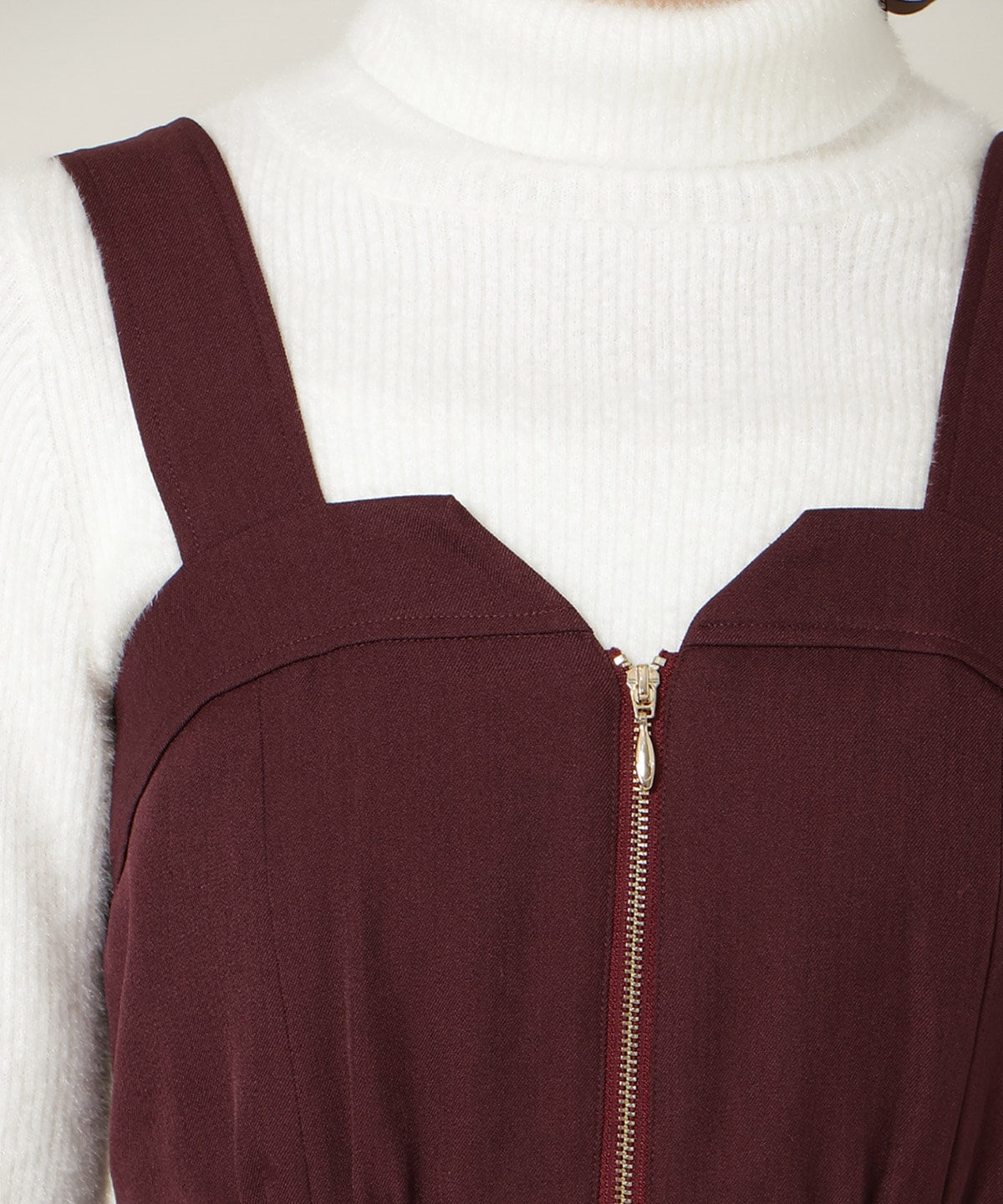 ZIPデザインフレアジャンスカ