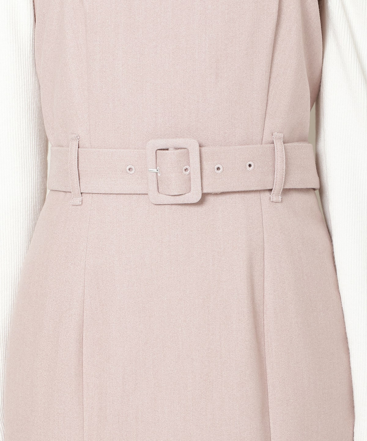 ベルト付きVカットマーメイドキャミワンピース