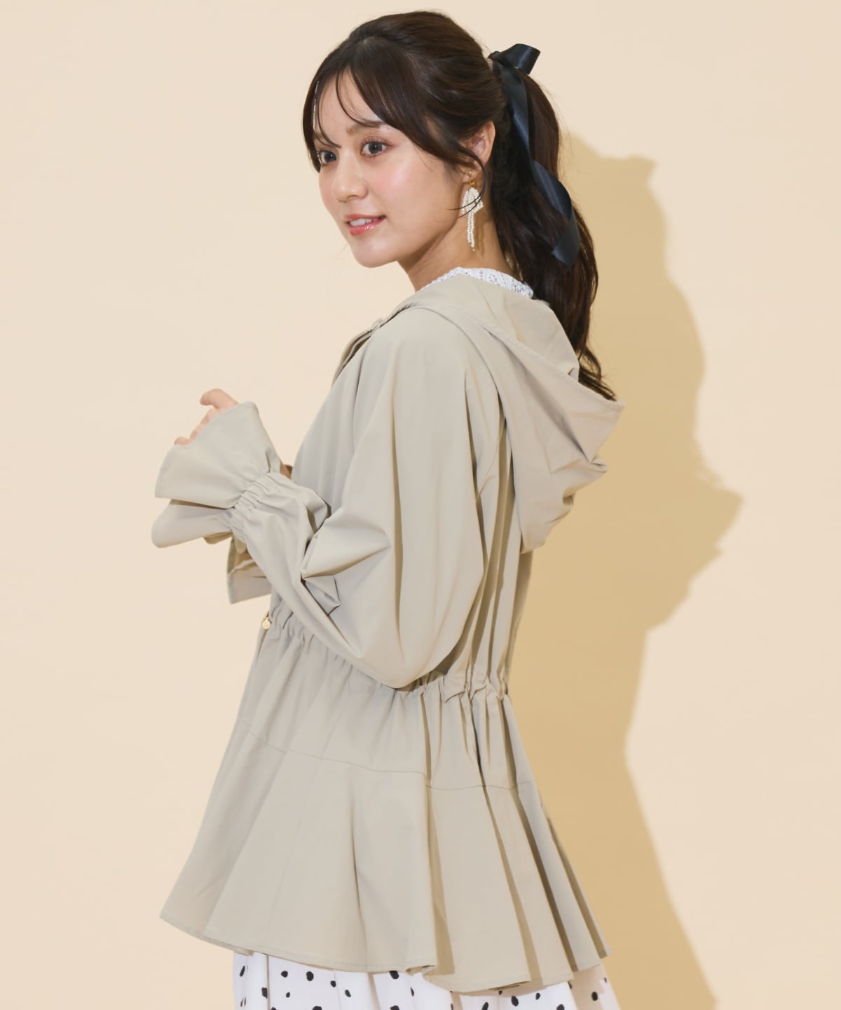 UVカットペプラムブルゾン