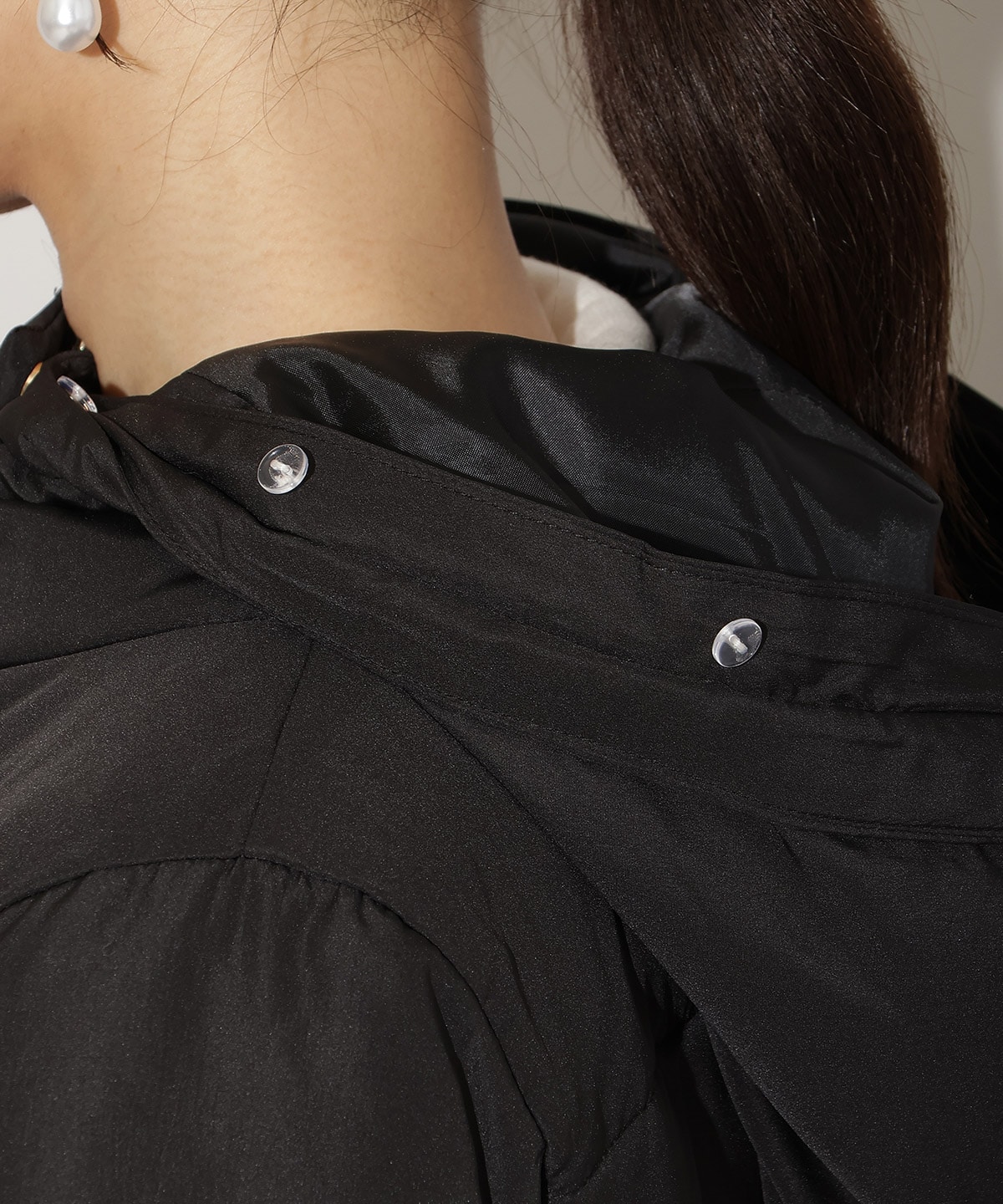 フードファーペプラムショートダウン