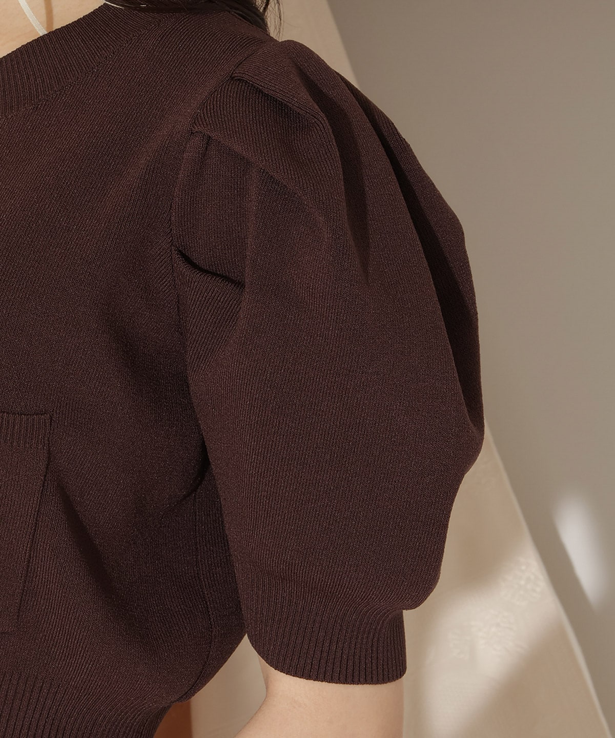 ビジューリボンタックスリーブカーディガン