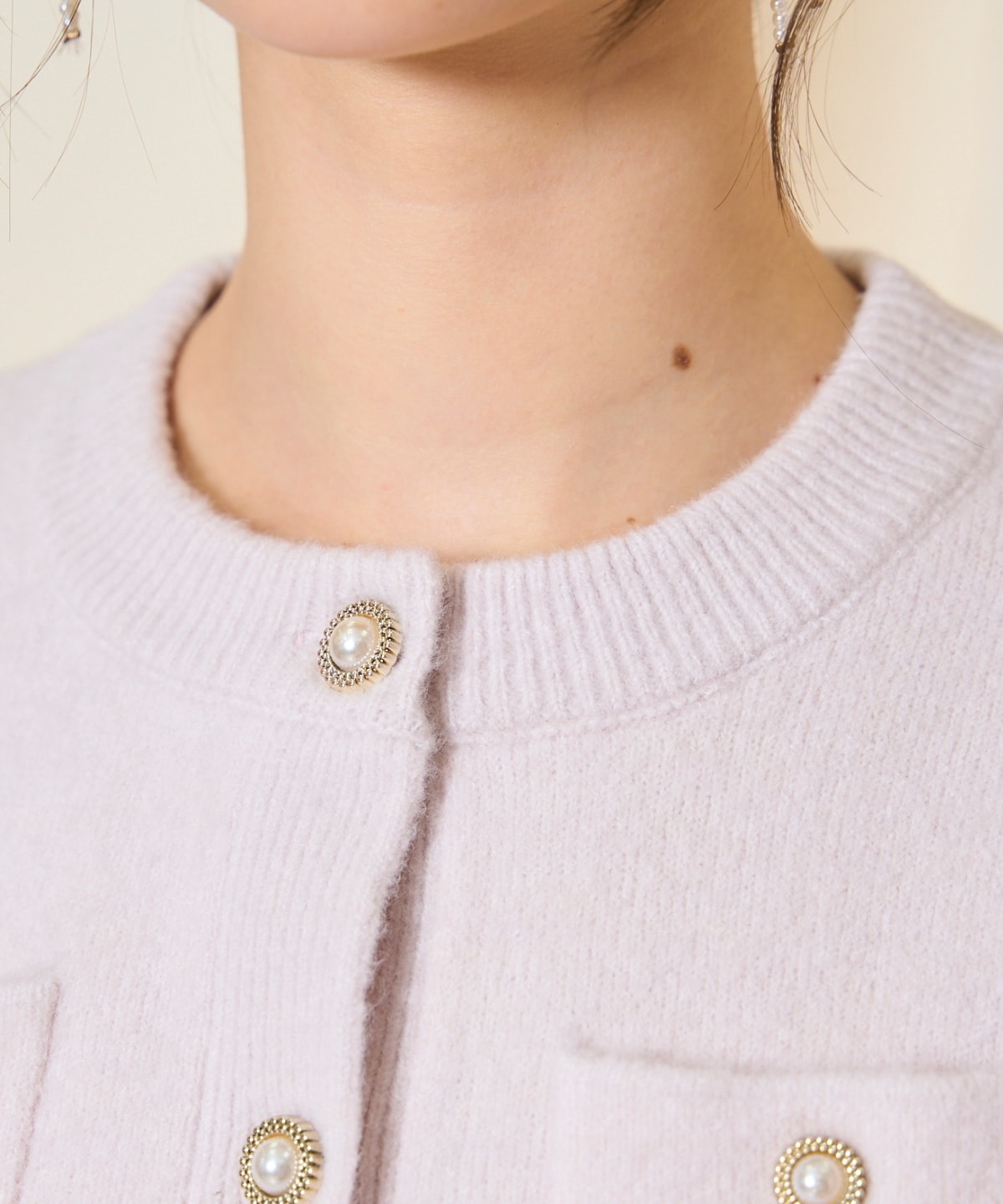 【再入荷予約受付中】モヘアライクニットジャケット