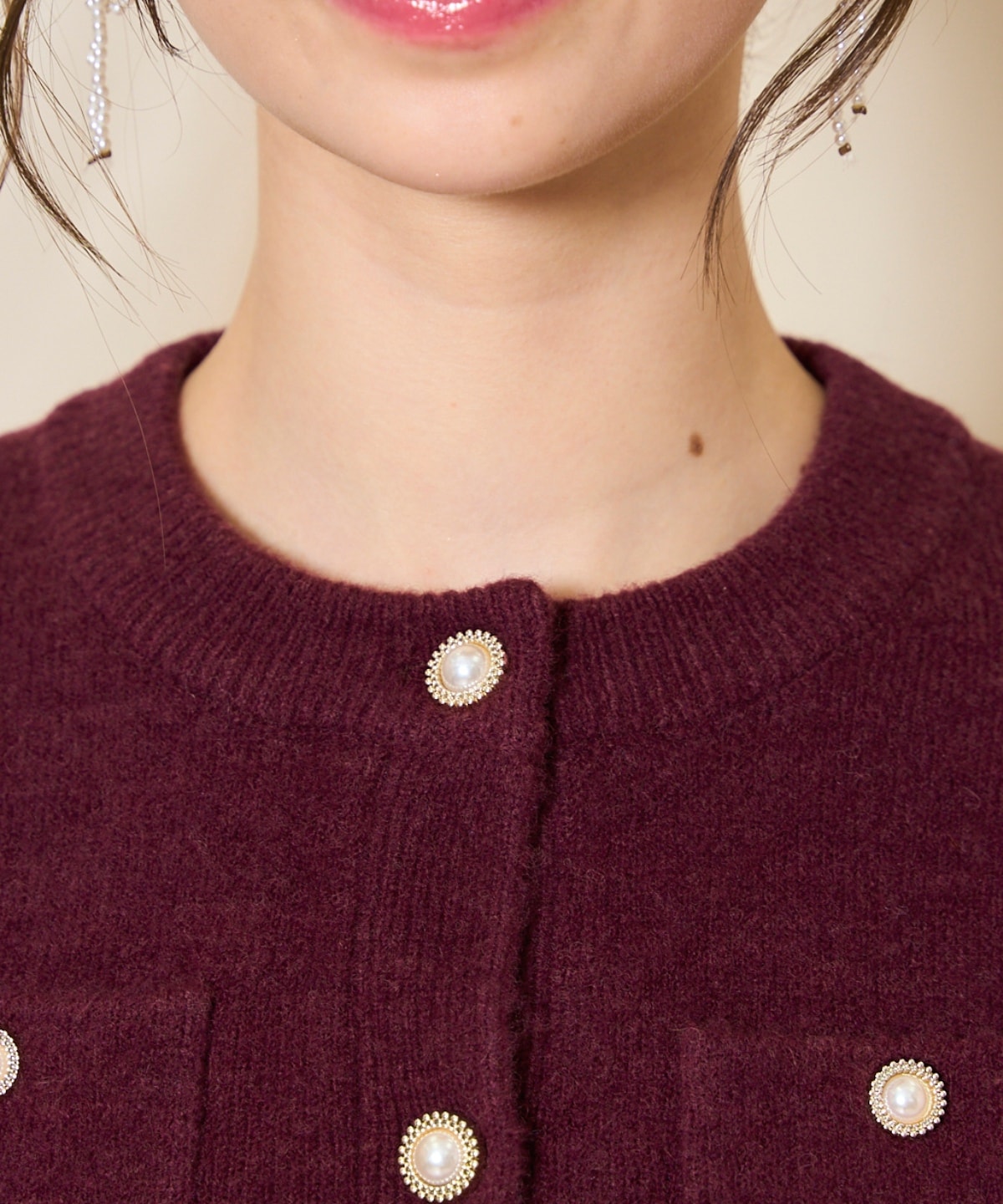 【再入荷予約受付中】モヘアライクニットジャケット