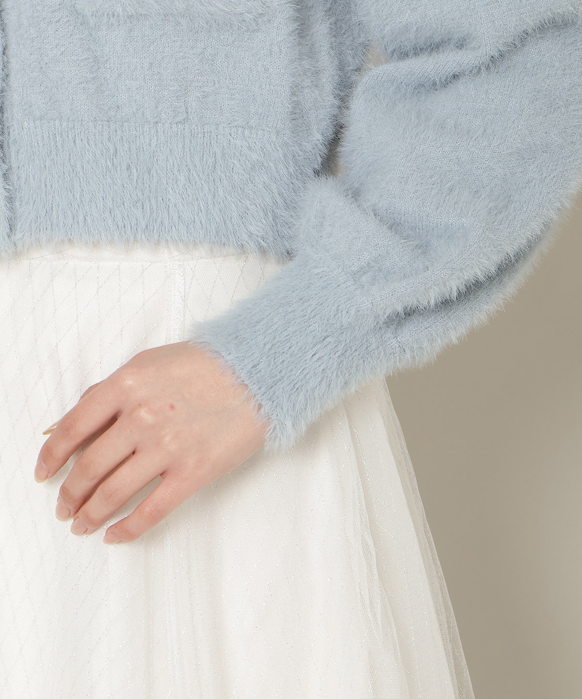 【1/1(thu)10時発売 New Year's Item】リボンボタンフェザーカーディガン