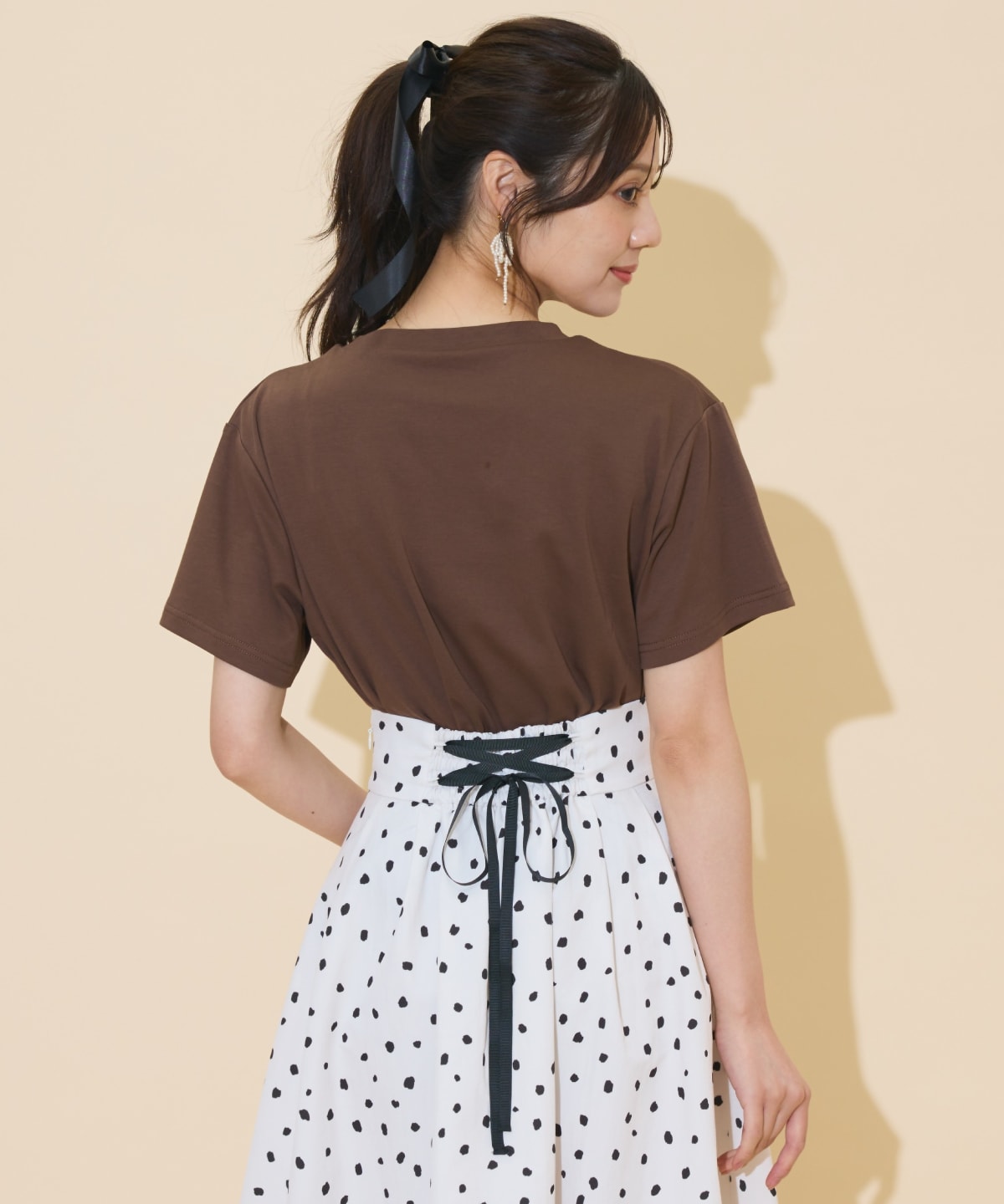 ドロップショルダーロゴTシャツ