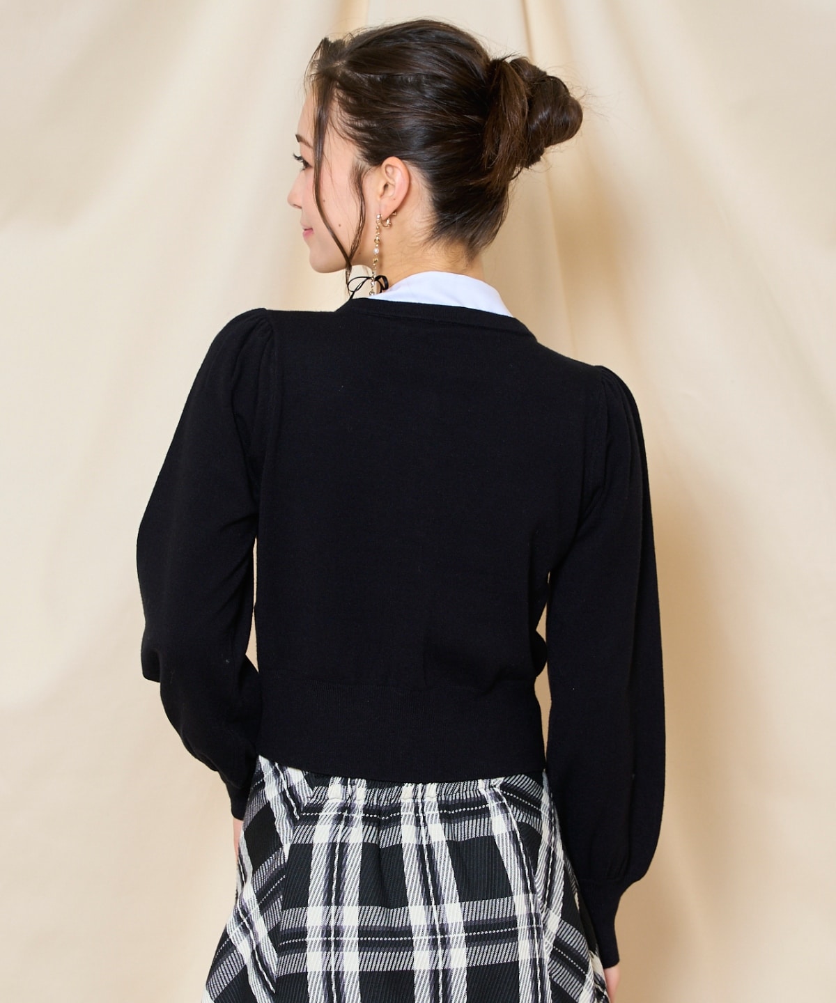 リボンドッキングプルオーバー