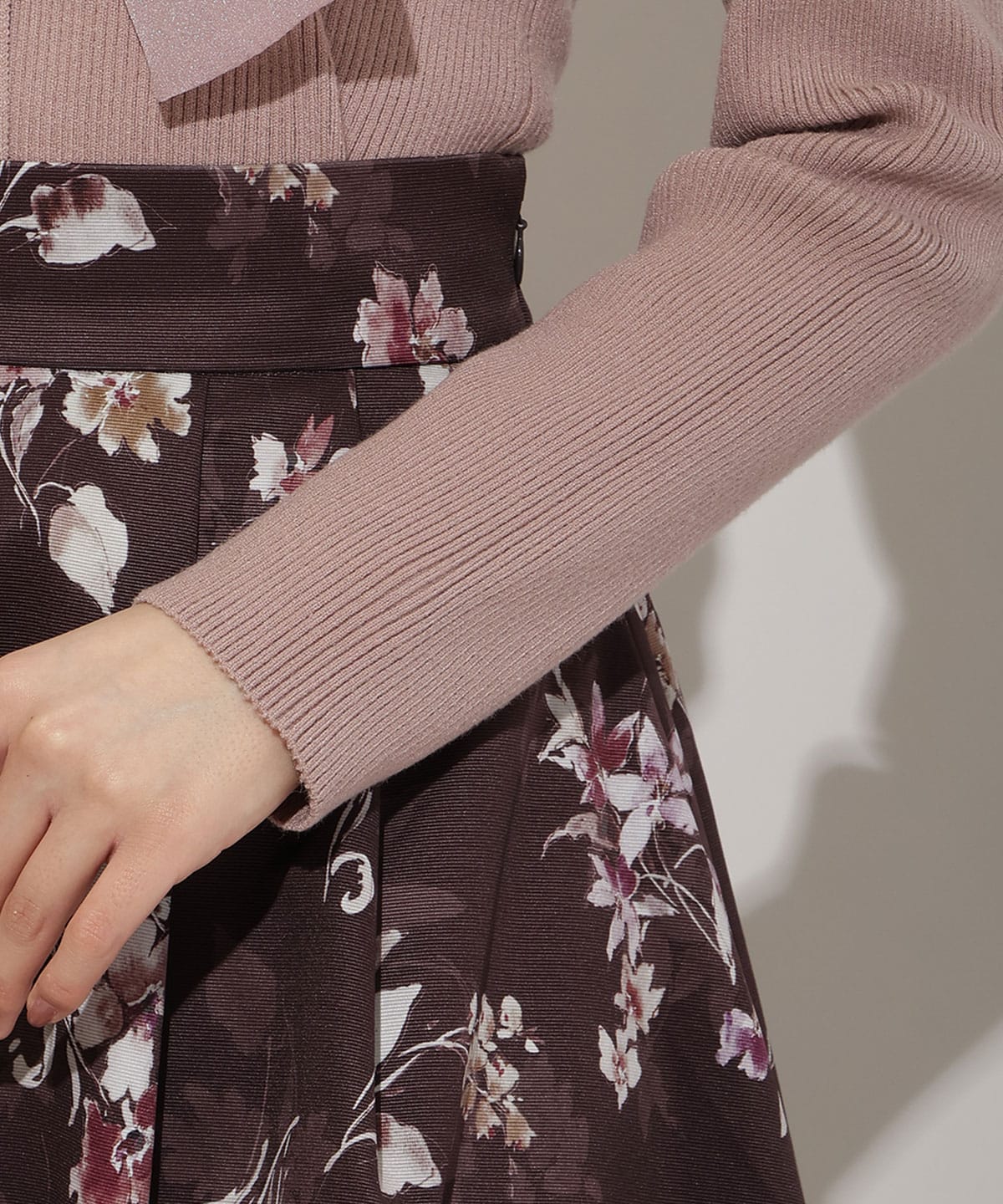 シアーリボンニット