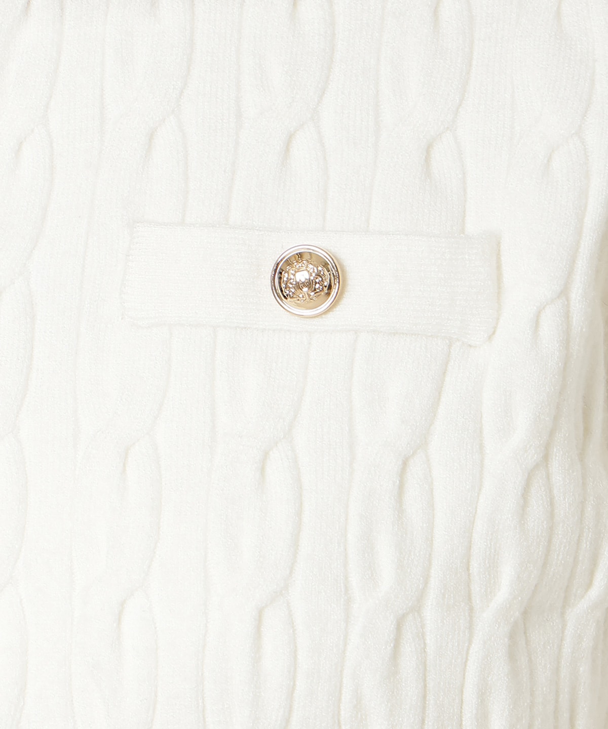 フリルレイヤードケーブルニット