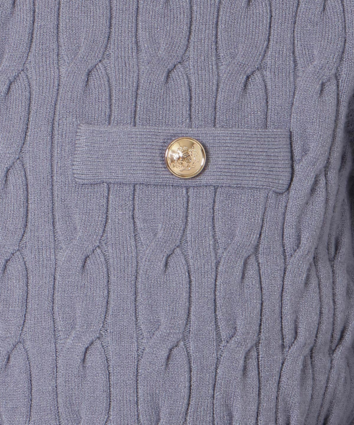 フリルレイヤードケーブルニット