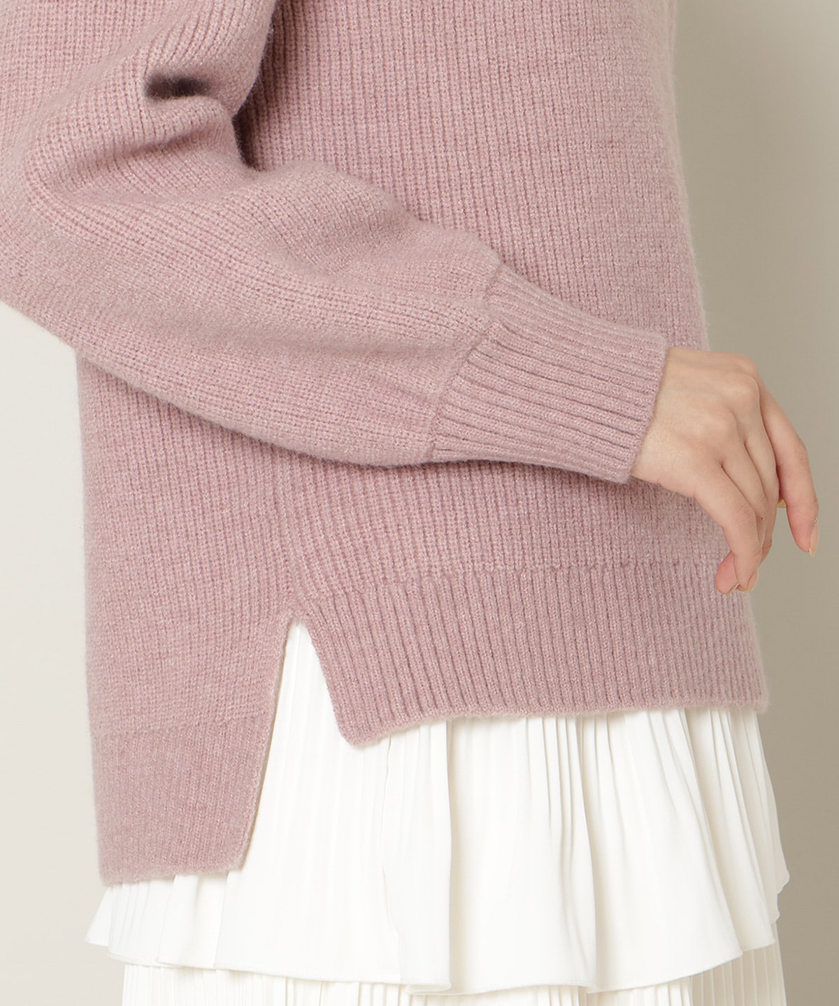 【KNIT PLEATS SET series】アソートボタンデザインニット