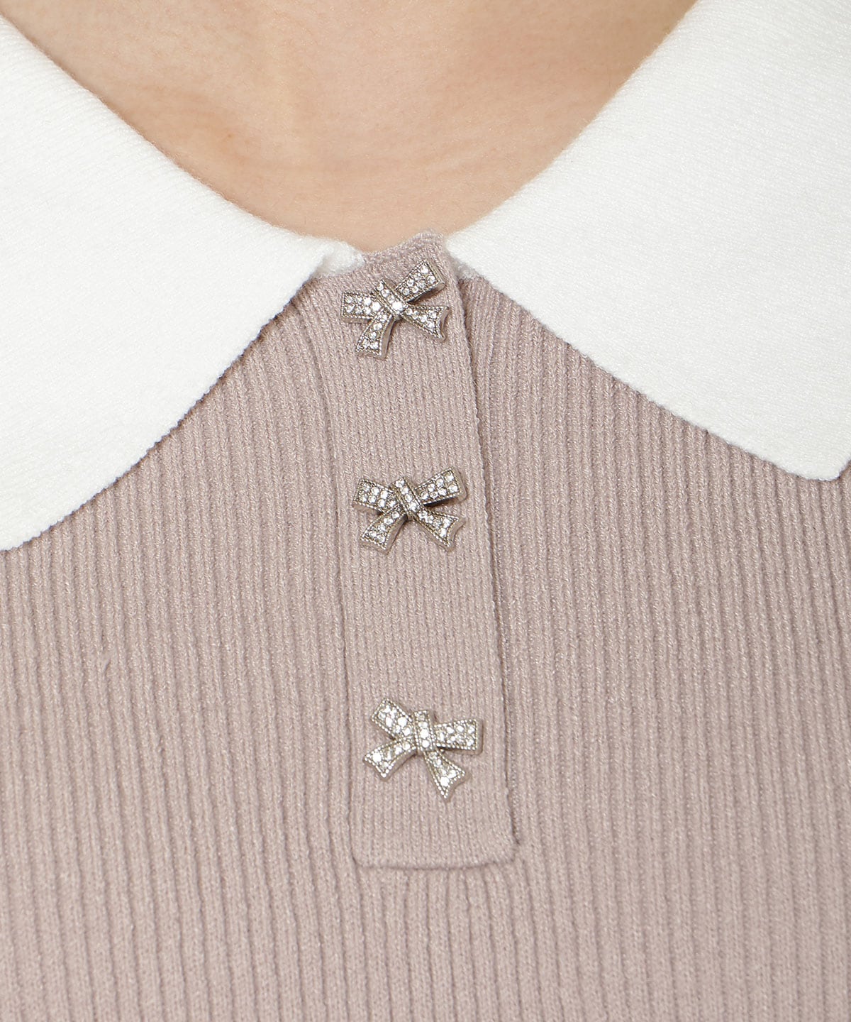 【1/1(thu)10時発売 New Year's Item】ポロカラーリブニット