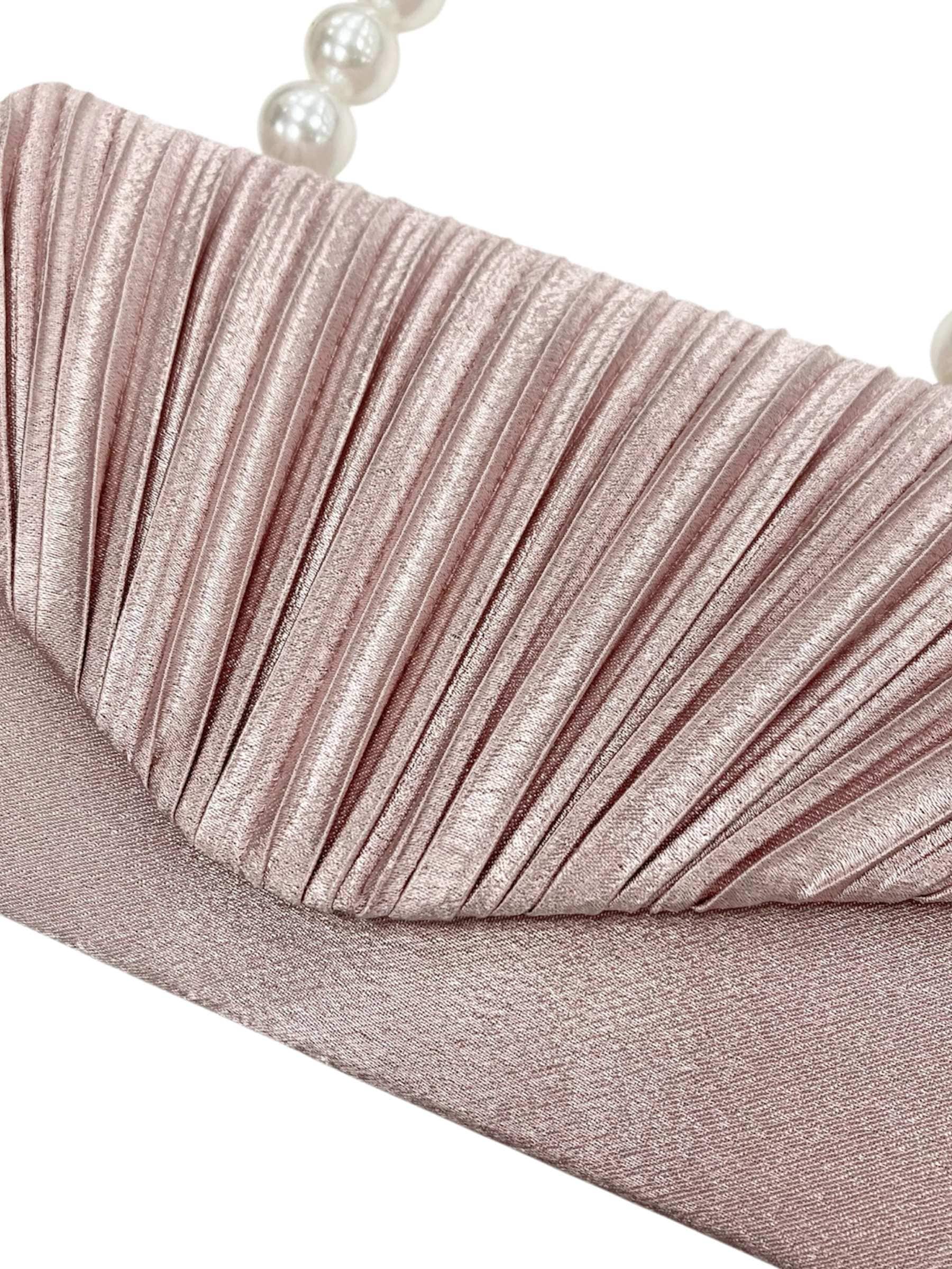 パールプリーツデザインバッグ