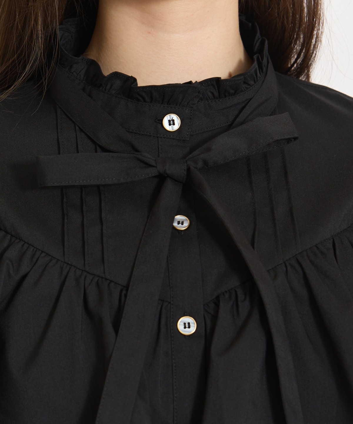 スタンドフリル２WAYスリーブブラウス