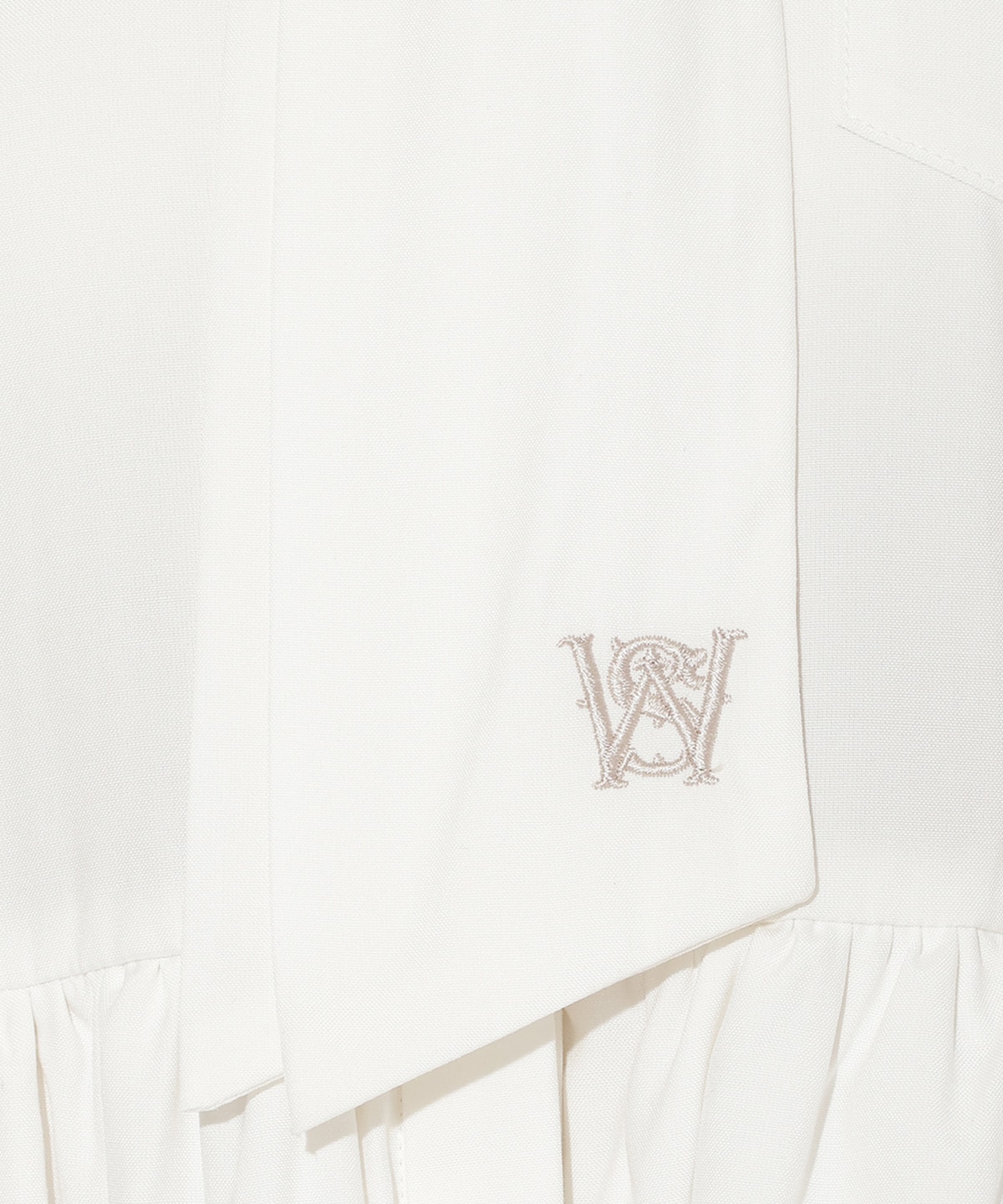 ティアードヘムリボンタイブラウス