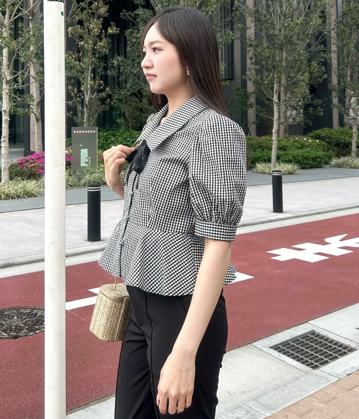 【新色追加】パフスリーブペプラムブラウス