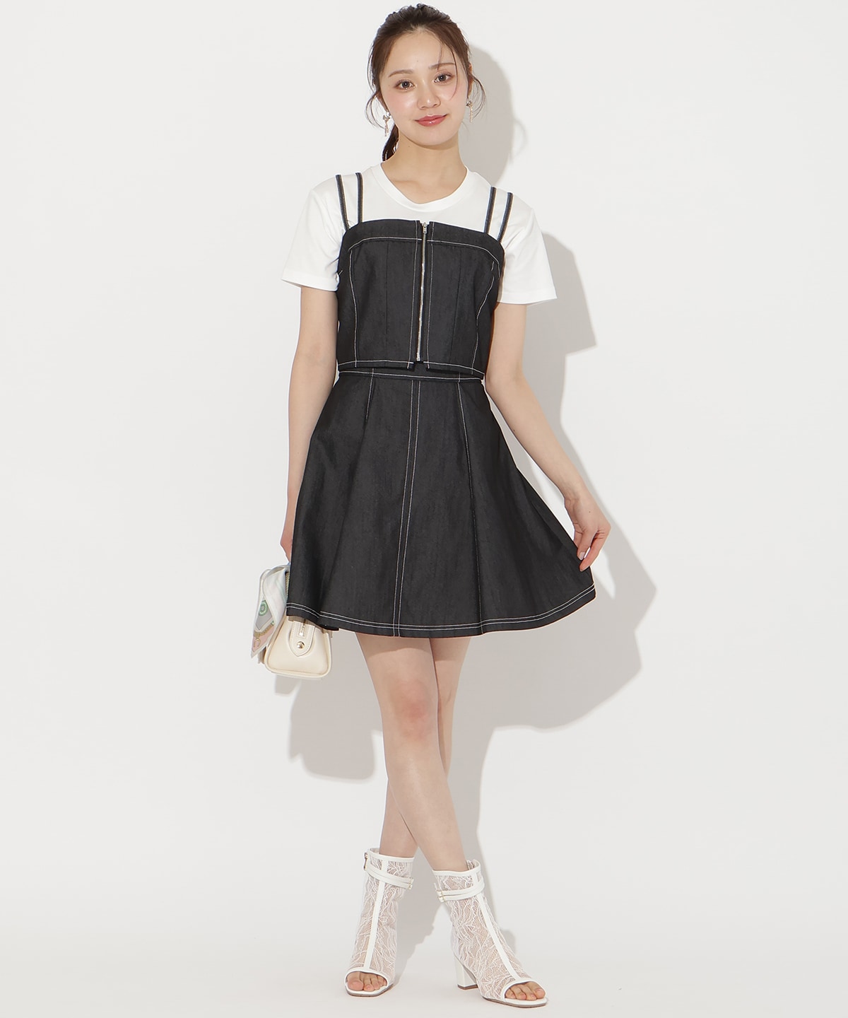 【3/19(thu)10時発売】フロントZIPデニムビスチェ