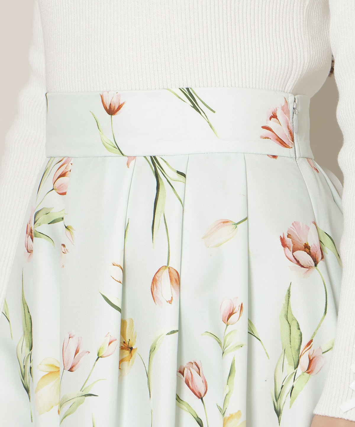 【1/14(wed)18時先行予約開始 】チューリッププリントタックフレアスカート