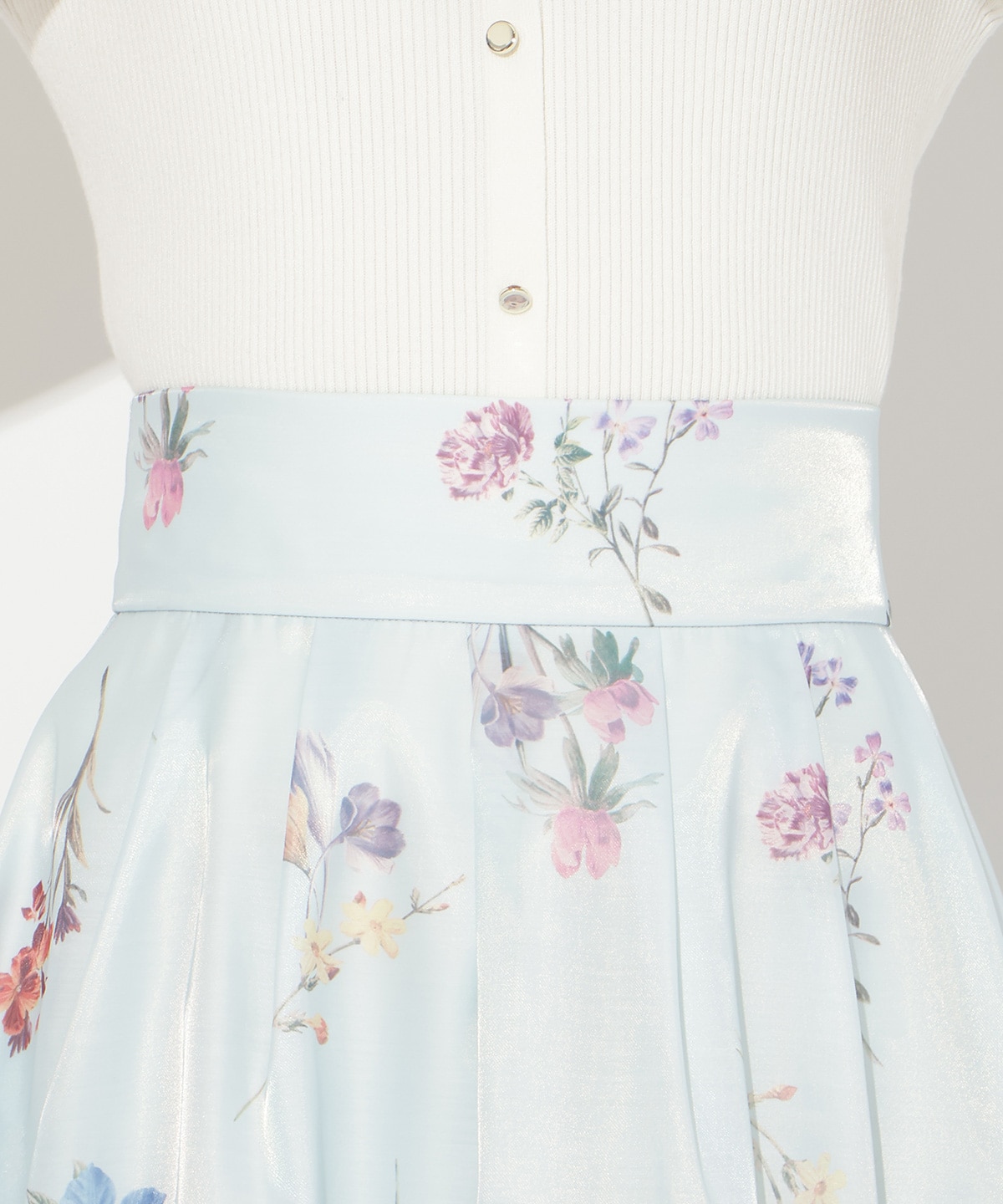 【3/12(thu)10時発売】ボタニカルフラワーシアータックスカート