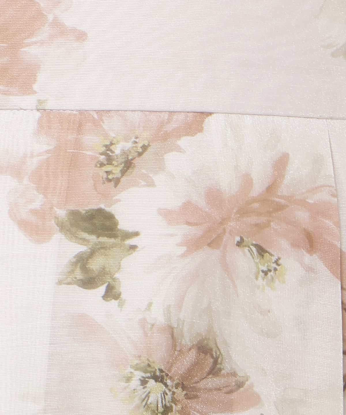 フラワープリントシアータックスカート