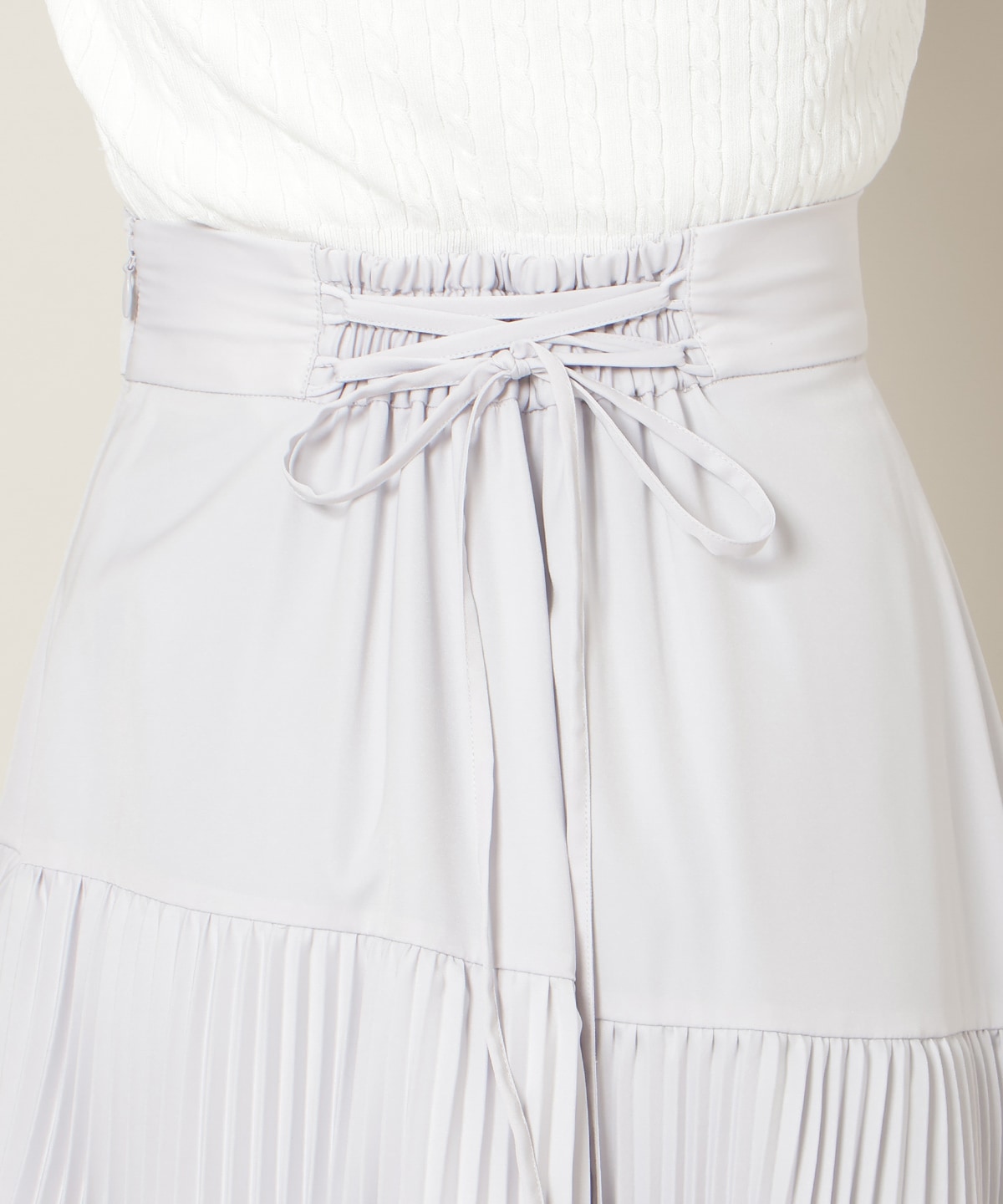 プリーツシフォンティアードスカート