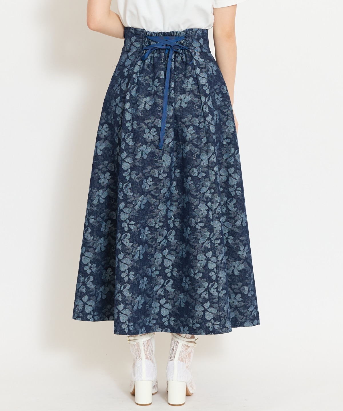 【セットアップ対応】デニムフレアスカート