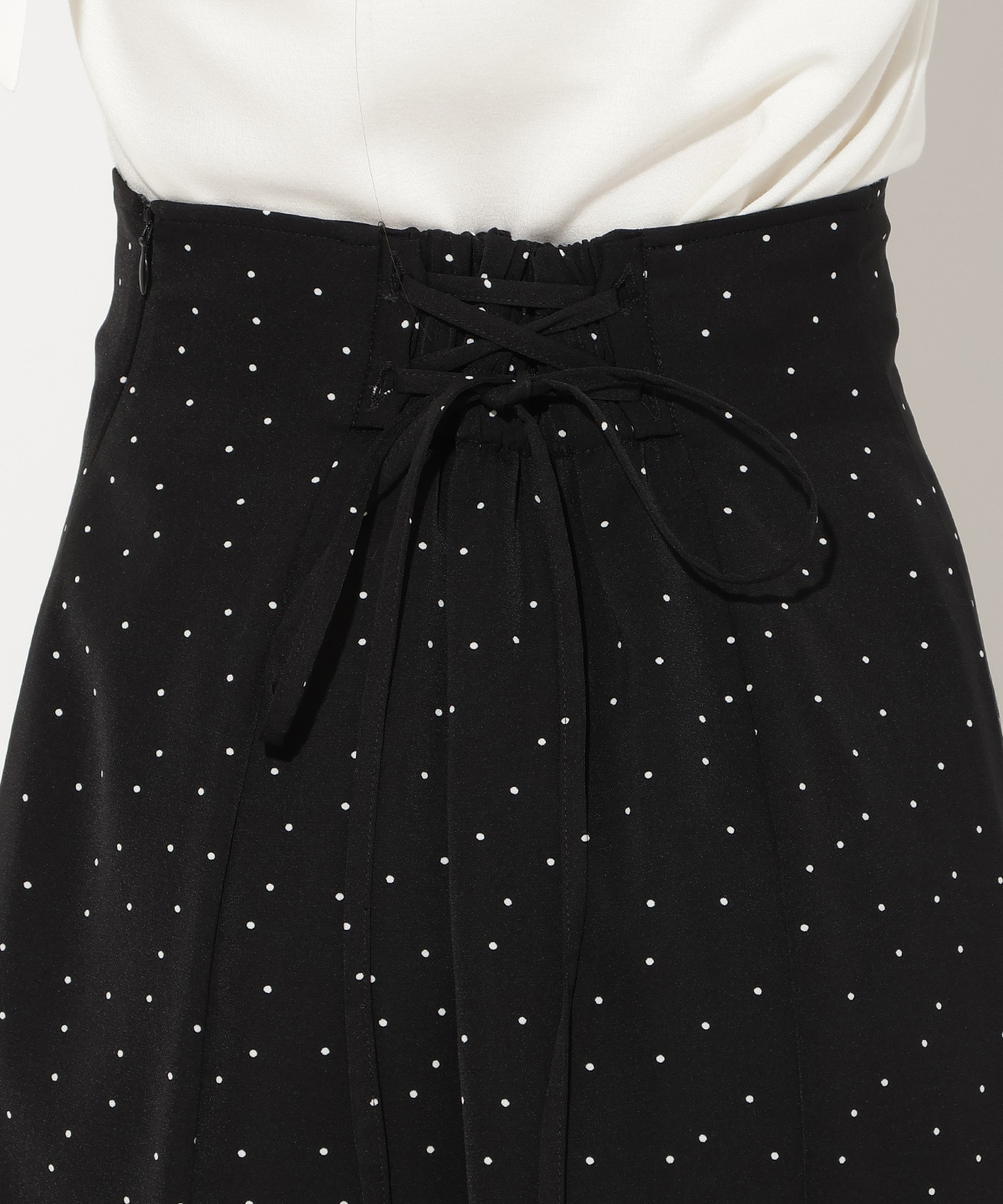 レース切替ドットマーメイドスカート