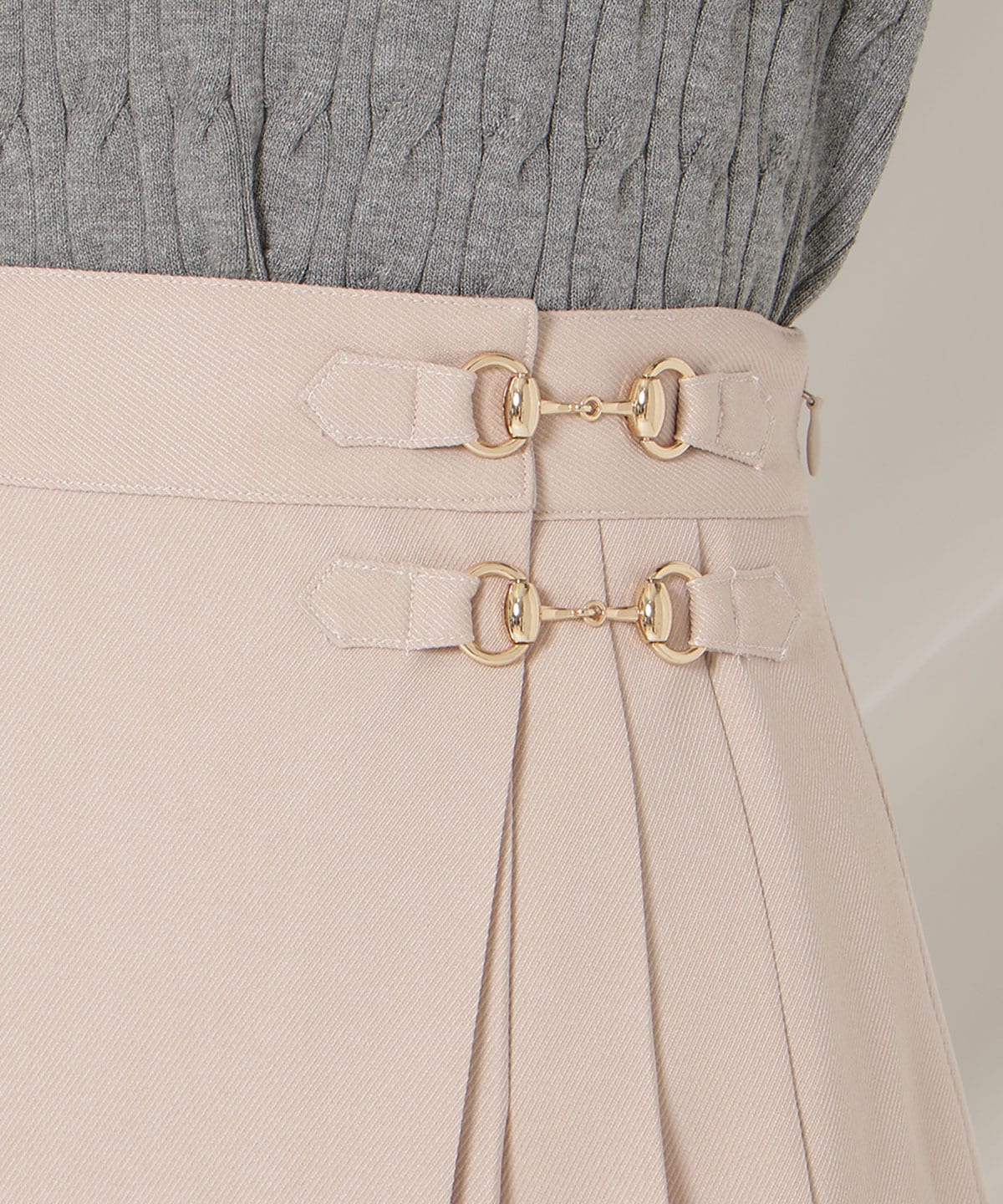 ビットデザインプリーツミニスカパン