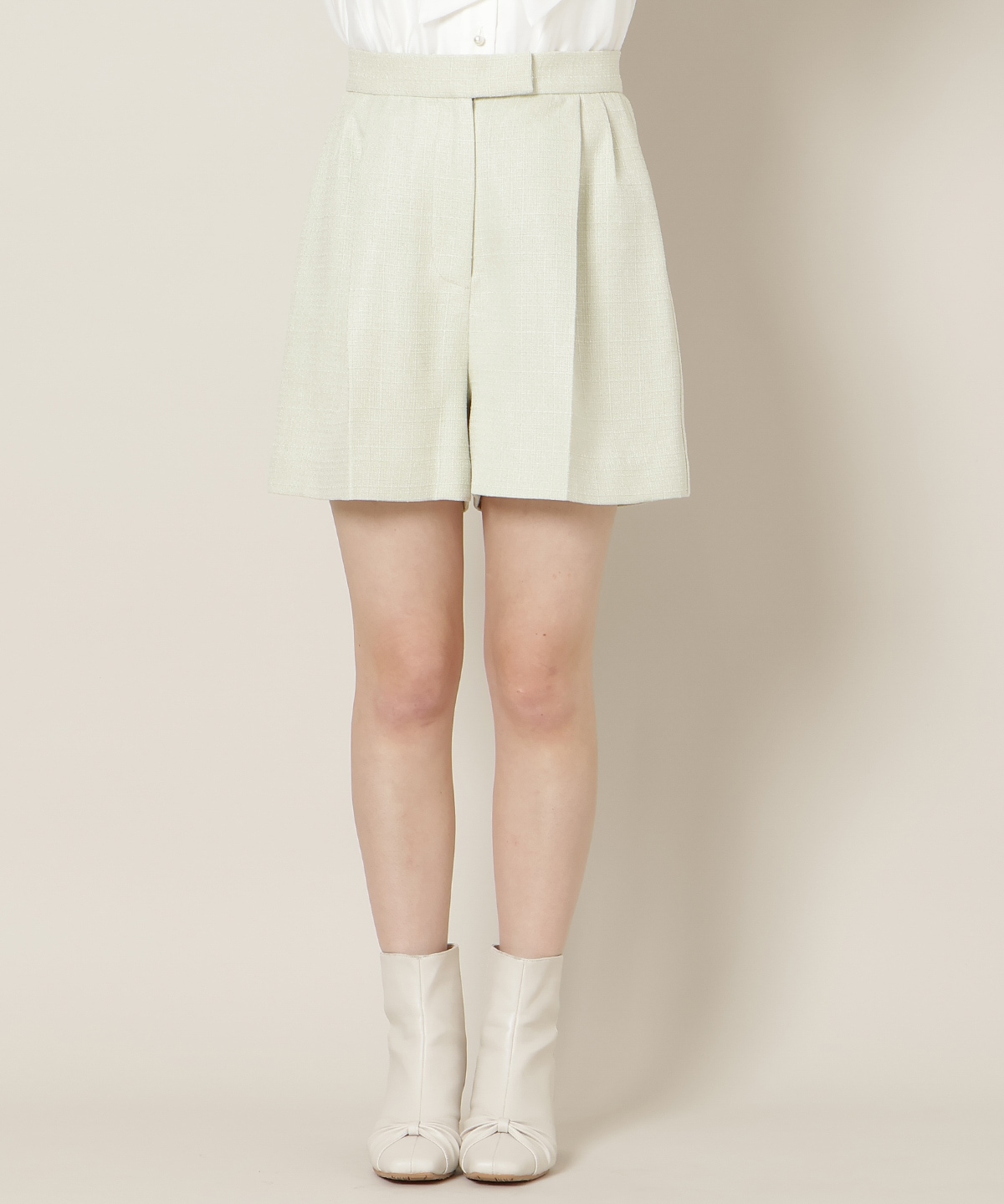 ツイードタックショートパンツ