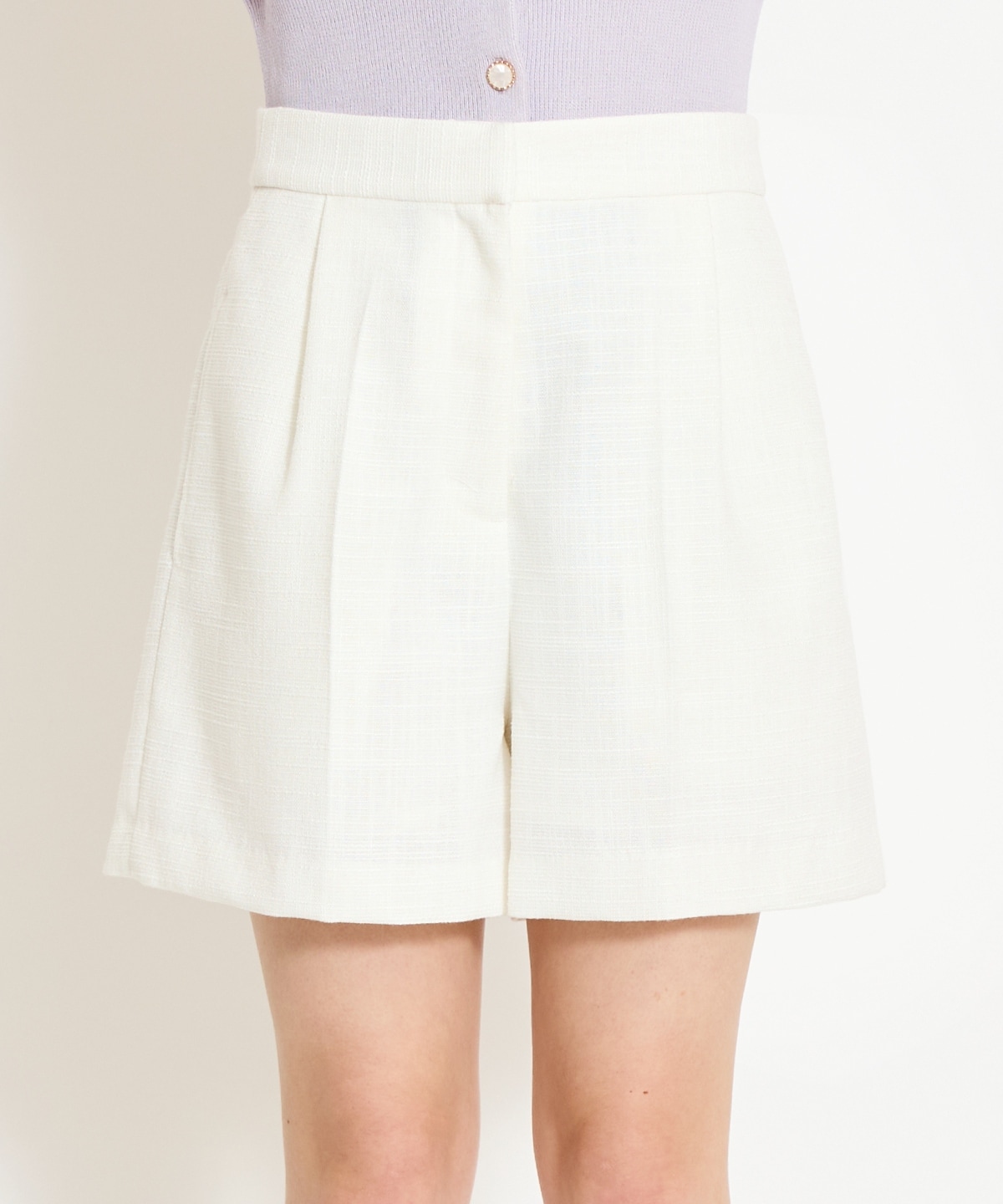 タックツイードショートパンツ