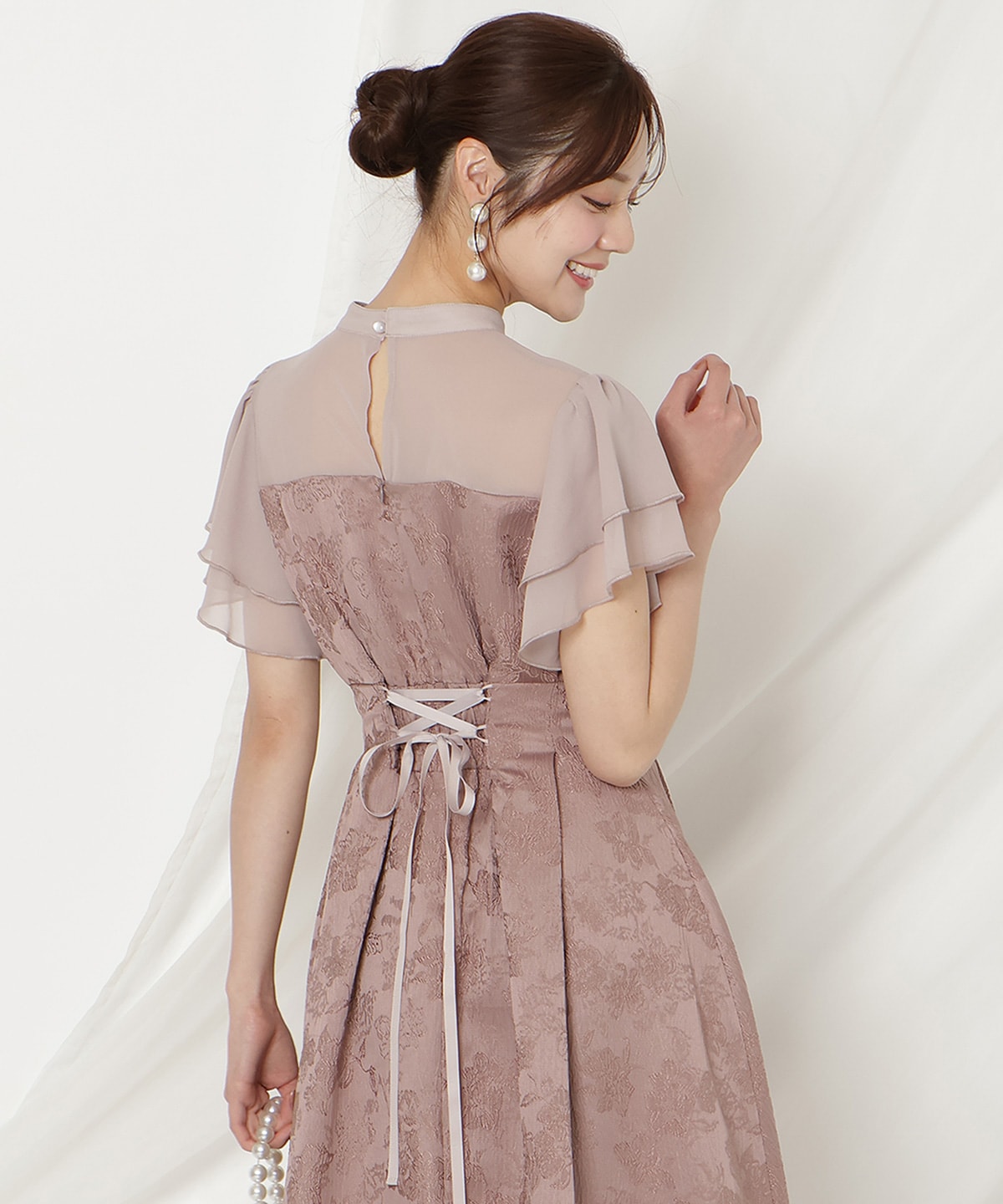 ジャガードタックフレアワンピース